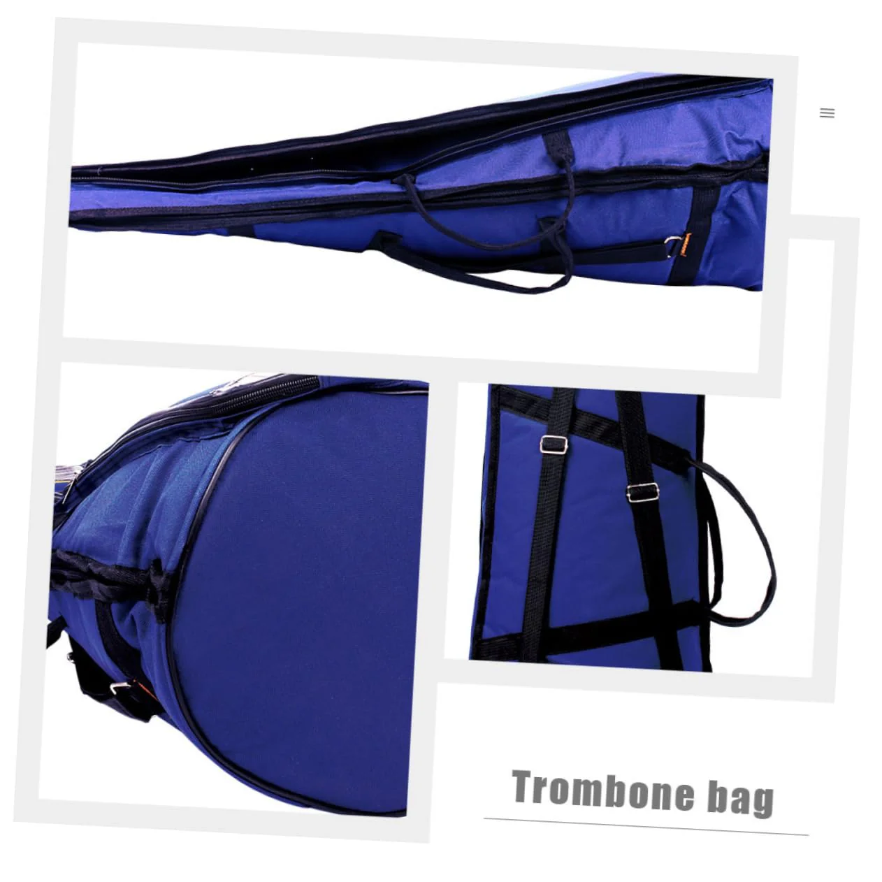 VICASKY 1pc Saxophone Case Mute Sax Gig Bag 2-in-1 Carrying Backpack Case with Flute Pocket Small Trombone Instrument Thickened Oxford Cloth Storage Bag Soft Sax Case with Backpack Straps - Image 6
