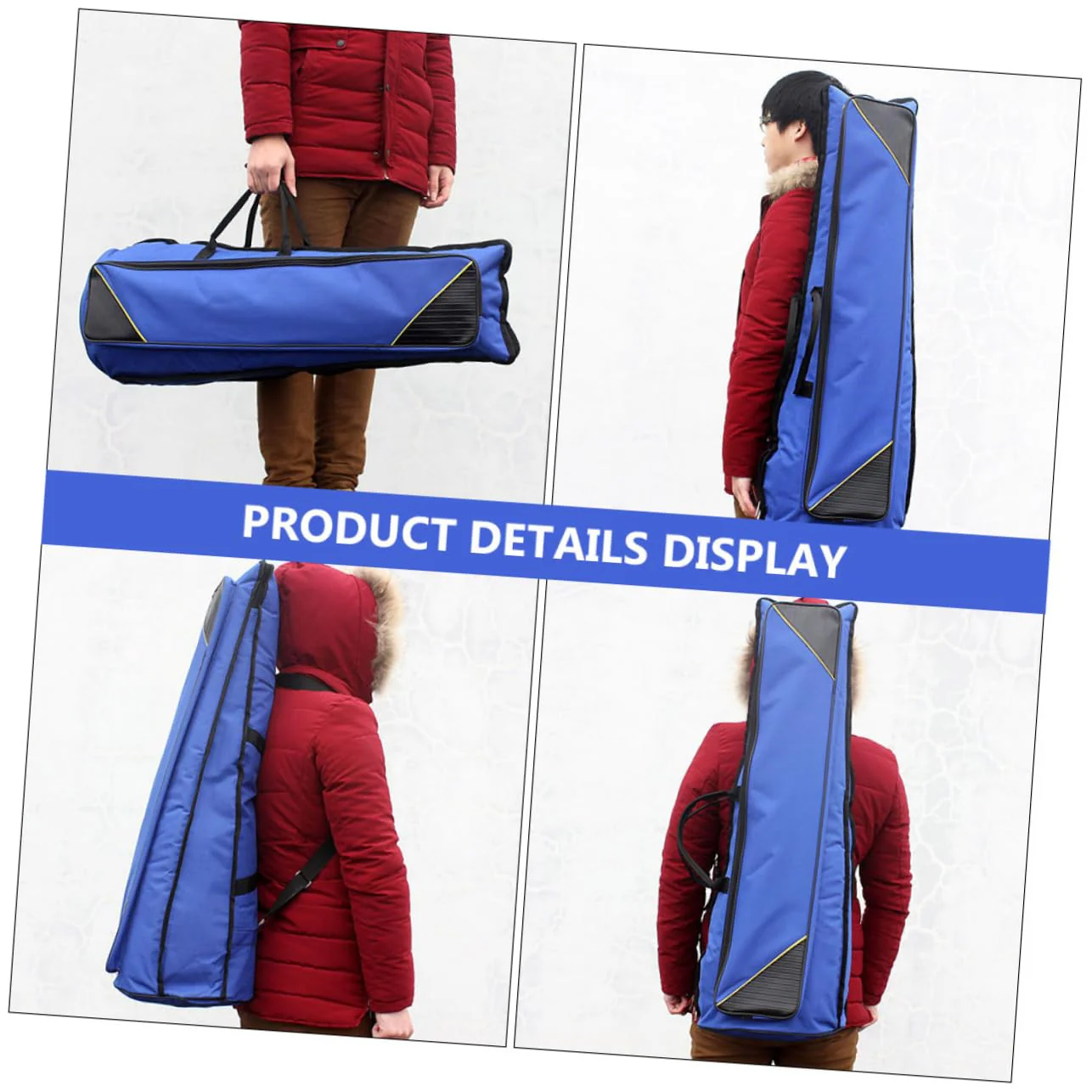 VICASKY 1pc Saxophone Case Mute Sax Gig Bag 2-in-1 Carrying Backpack Case with Flute Pocket Small Trombone Instrument Thickened Oxford Cloth Storage Bag Soft Sax Case with Backpack Straps - Image 8