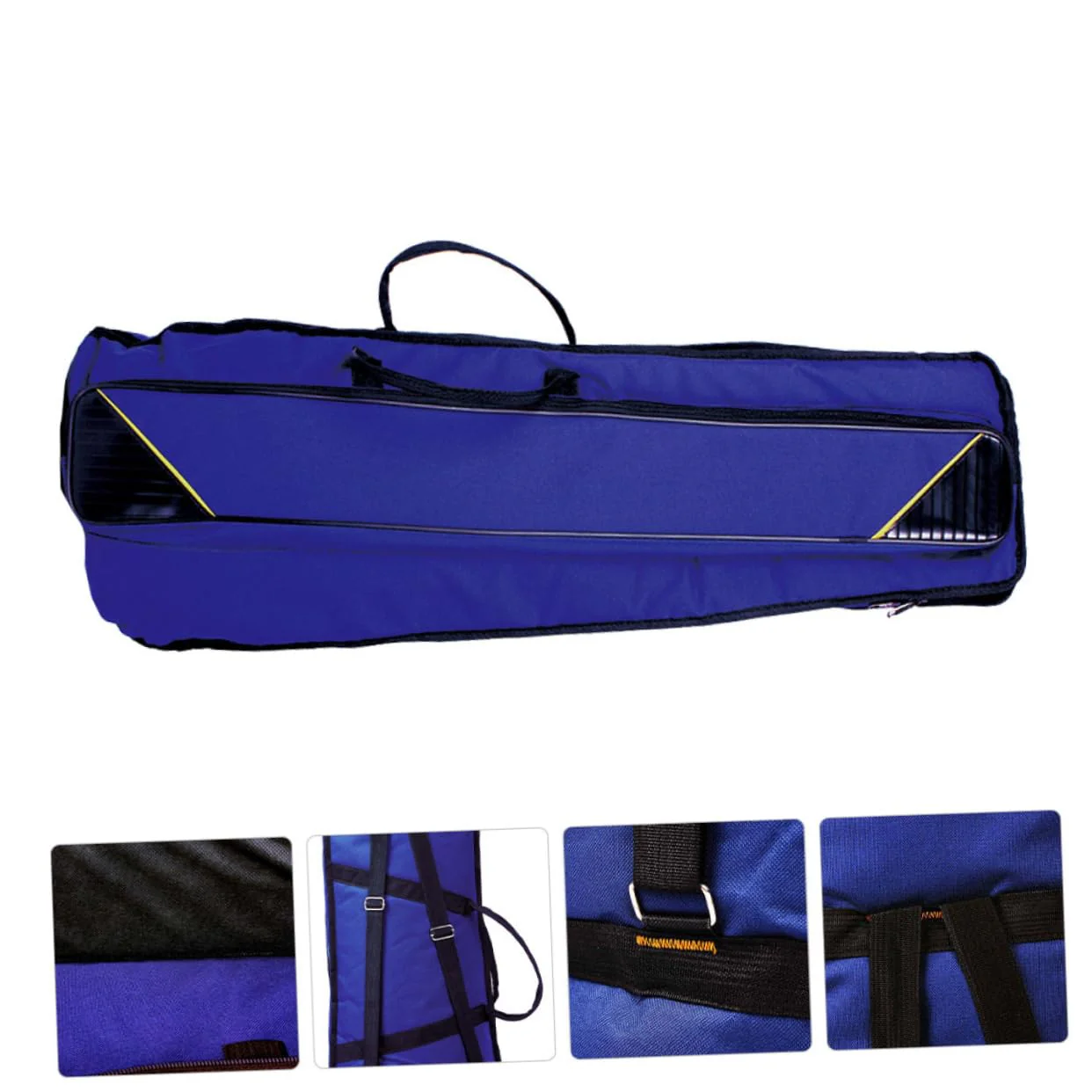 VICASKY 1pc Saxophone Case Mute Sax Gig Bag 2-in-1 Carrying Backpack Case with Flute Pocket Small Trombone Instrument Thickened Oxford Cloth Storage Bag Soft Sax Case with Backpack Straps - Image 9