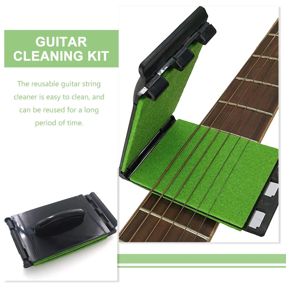 VICASKY 2pcs Guitar String Cleaner Clean Fretboard Cloth Tool Scrubber Guitar String Cleaner, Guitar Fretboard Fingerboard Scrubber Cleaner Cleaning Cloth Tool Cleaning Maintenance Care Kit - Image 9