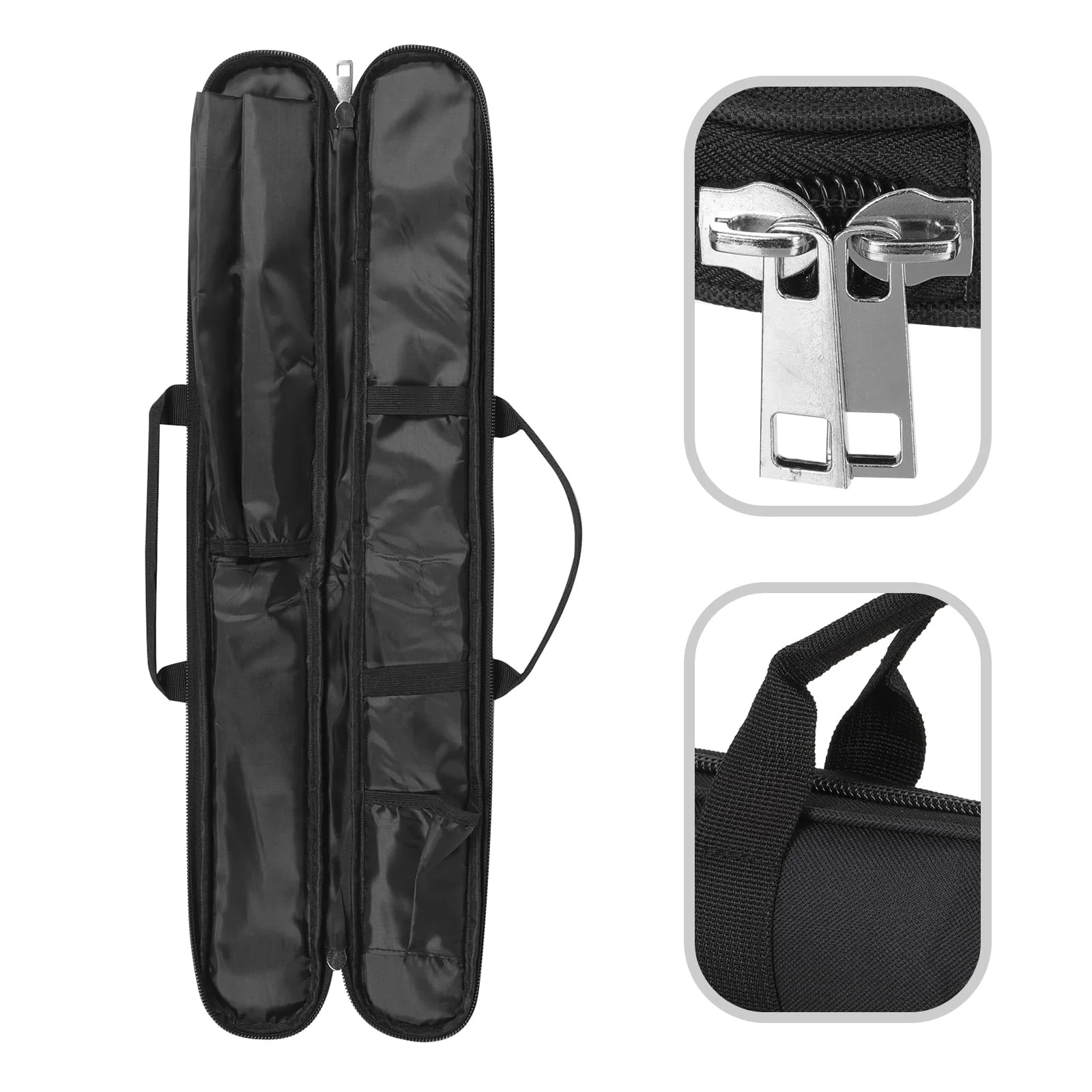 VICASKY Lightweight Handbags Accessories Accessory - Bamboo Flute Bag Storage Lightweight Handbags USA Accessories Accessory Case Carrying Pouches Black - Image 6