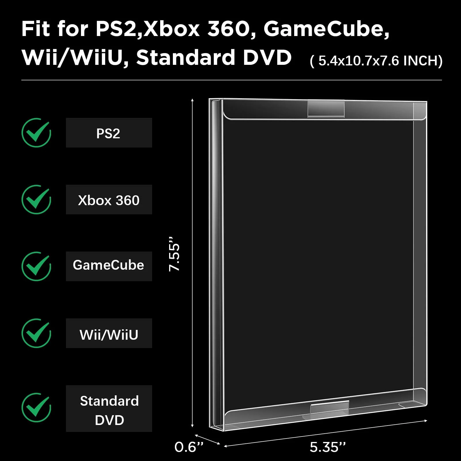 Video Game Protector-Game Box Protector, Game Cases Compatible for Xbox, PS2, WII, GameCube and DVD -(Ultimate 10 Packs) - Image 3