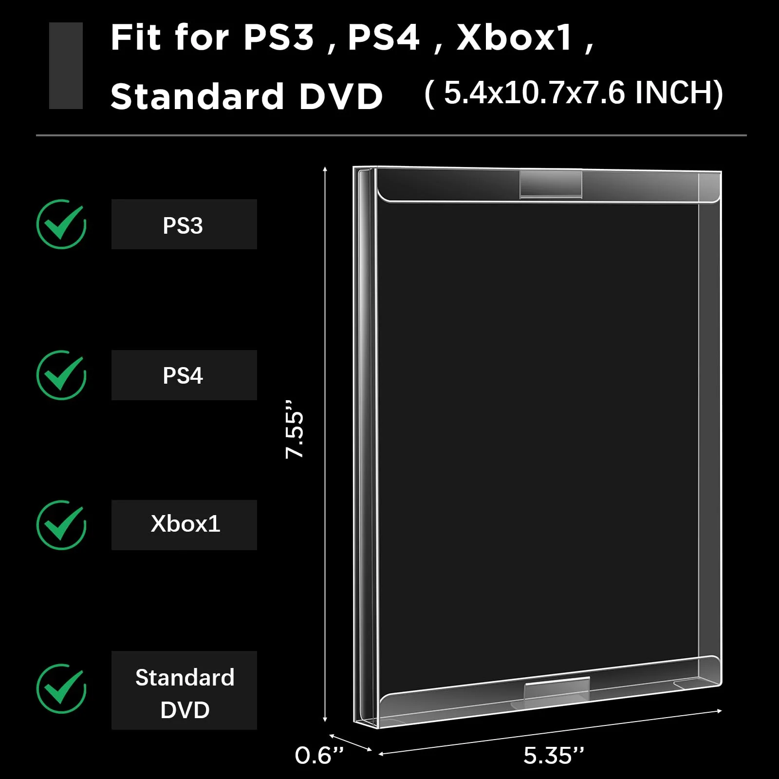 Video Game Protector-Game Box Protector, Game Cases Compatible for Xbox1, PS3, PS4 Game box Protector -(Ultimate 10 Packs) - Image 3