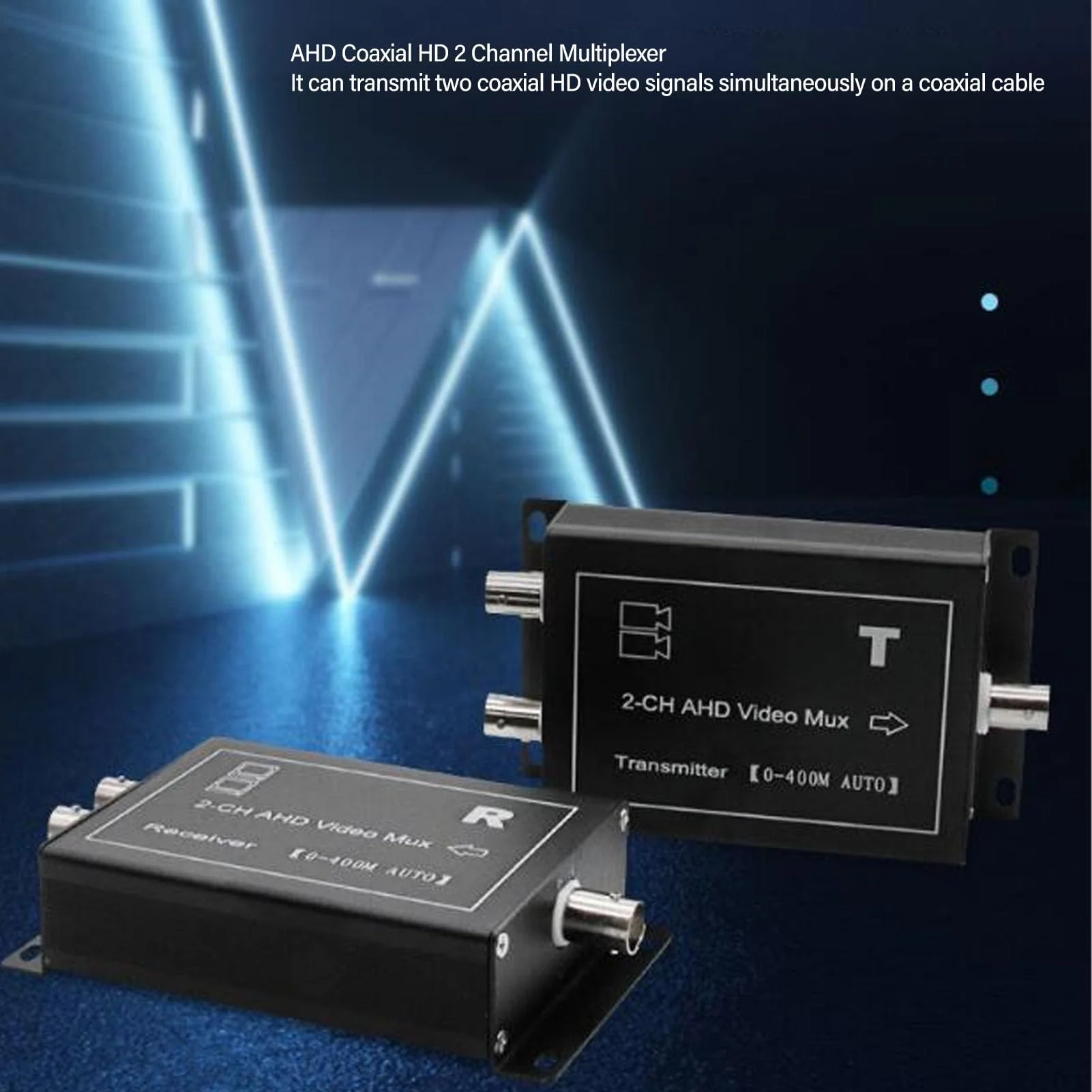 Video Multiplexer 2 Channel 400m Support AHD CVBS, Hot Swap Camera Video Multiplexer for Real Time , Long Distance and MultipleCompatibility - Image 5