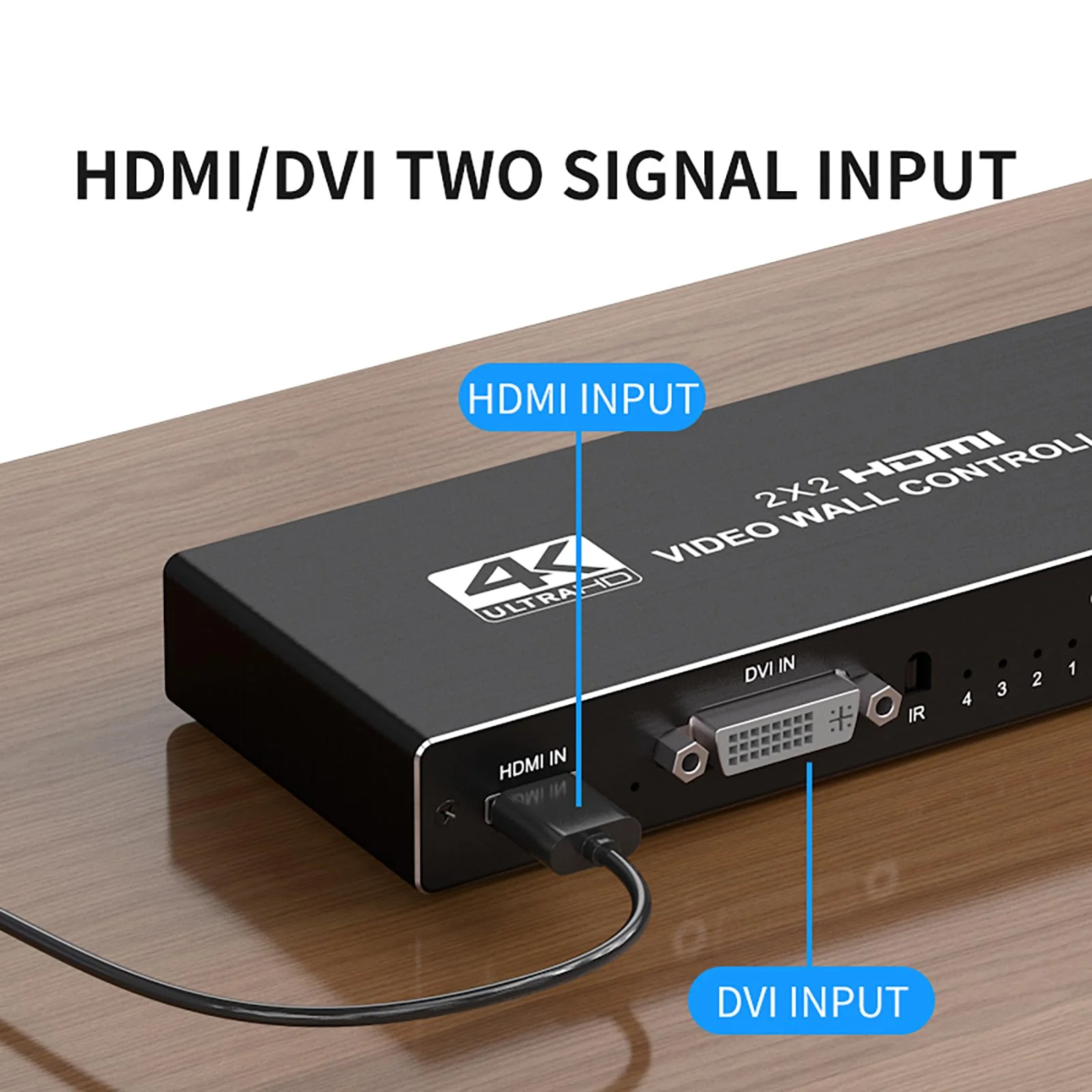 Video Wall Controller 2x2 4k, HDMI TV Video Wall Processor，4 tv Screens into 1 Wall Display with 180 Degree Rotate，Multiple tv Screens one Picture, 8 Splicing Modes 2x2,1x2,1x3,1x4,2x1,3x1,4x1 - Image 5