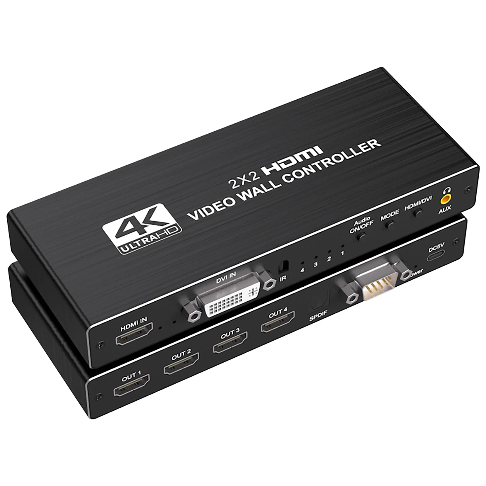 Video Wall Controller 2x2 4k, HDMI TV Video Wall Processor，4 tv Screens into 1 Wall Display with 180 Degree Rotate，Multiple tv Screens one Picture, 8 Splicing Modes 2x2,1x2,1x3,1x4,2x1,3x1,4x1 - Image 8