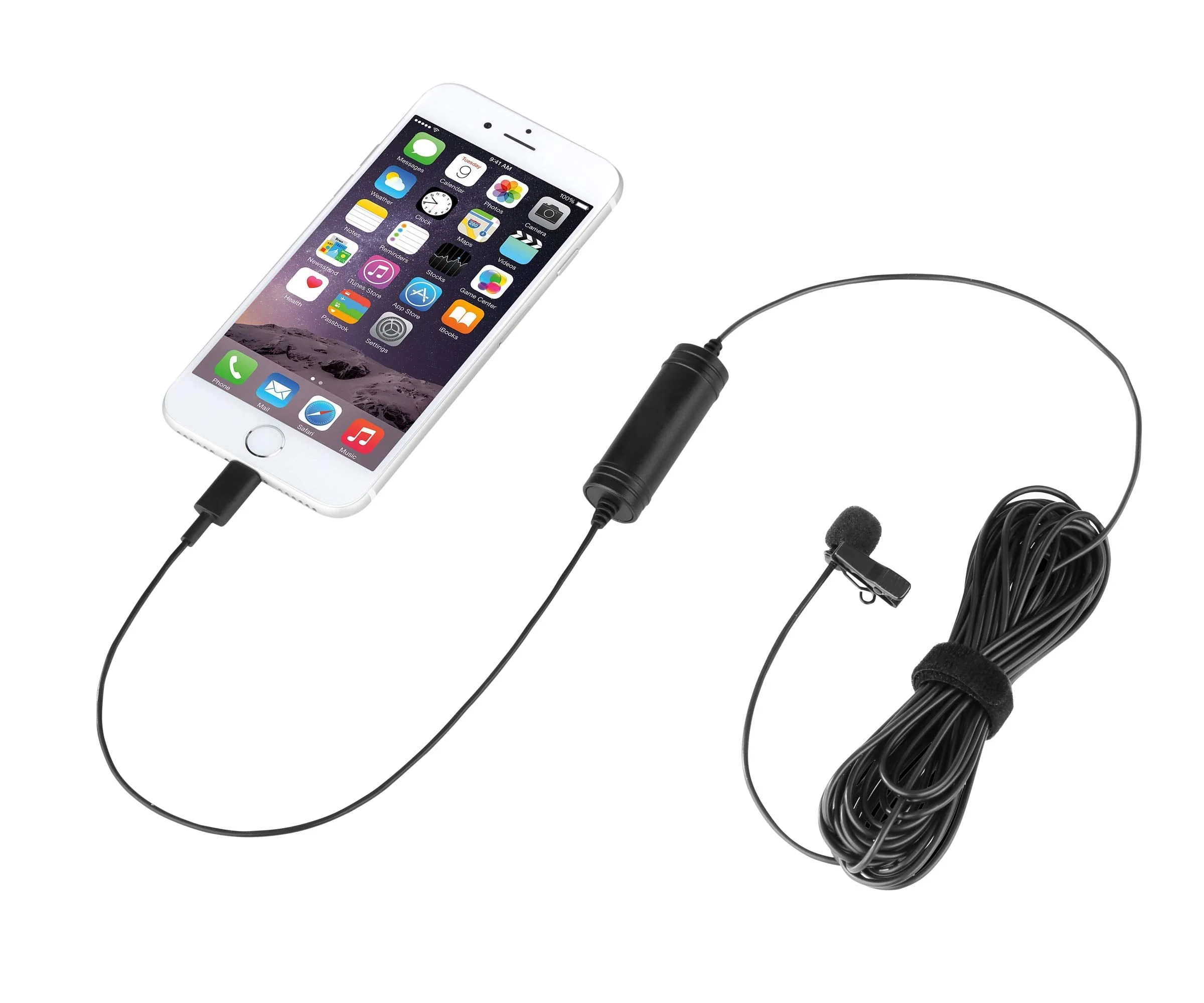 Vidpro XM-LT Lavalier Microphone for Apple iOS Devices fits iPad and iPhone. Omni-Directional Audio Pickup Pattern. Includes 20 Foot Audio Cable with Lapel Clip and Foam Windscreen - Image 4