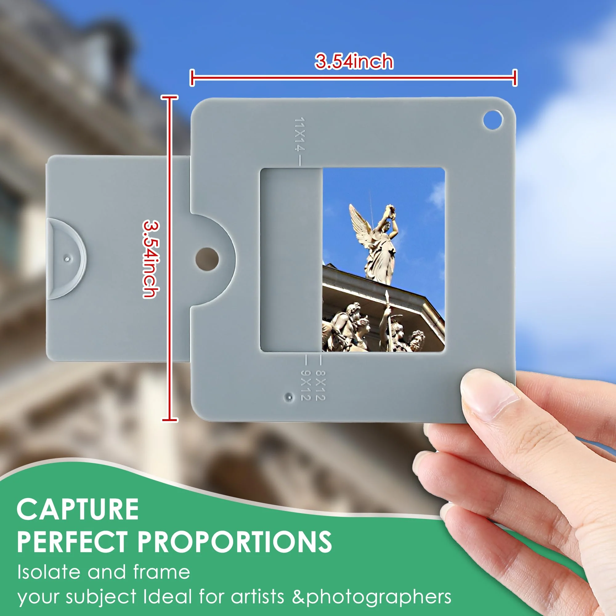 View Finder, View Finder with Sliding Mechanism, View Finder with Color Isolation, View Finder for Painting, Drawing, Photography, and Any Other Place Where, Composition is Required - Image 3