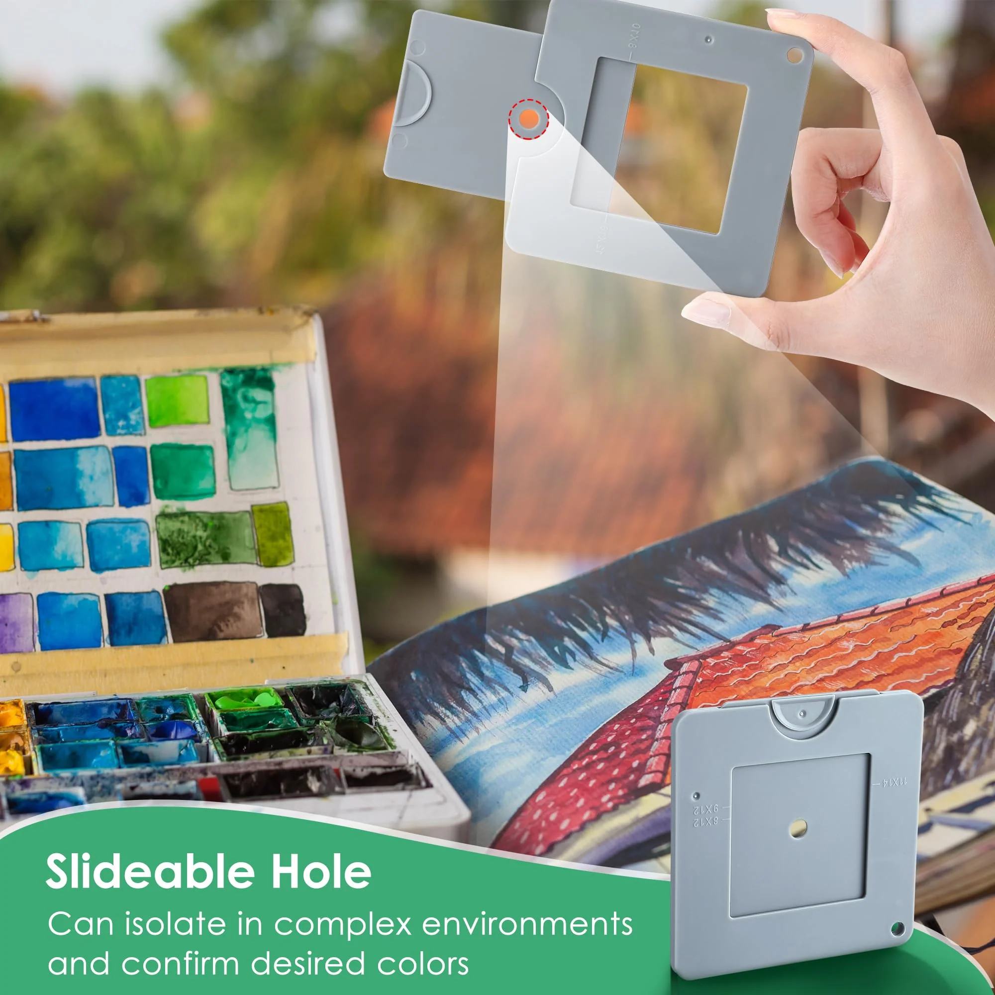 View Finder, View Finder with Sliding Mechanism, View Finder with Color Isolation, View Finder for Painting, Drawing, Photography, and Any Other Place Where, Composition is Required - Image 4
