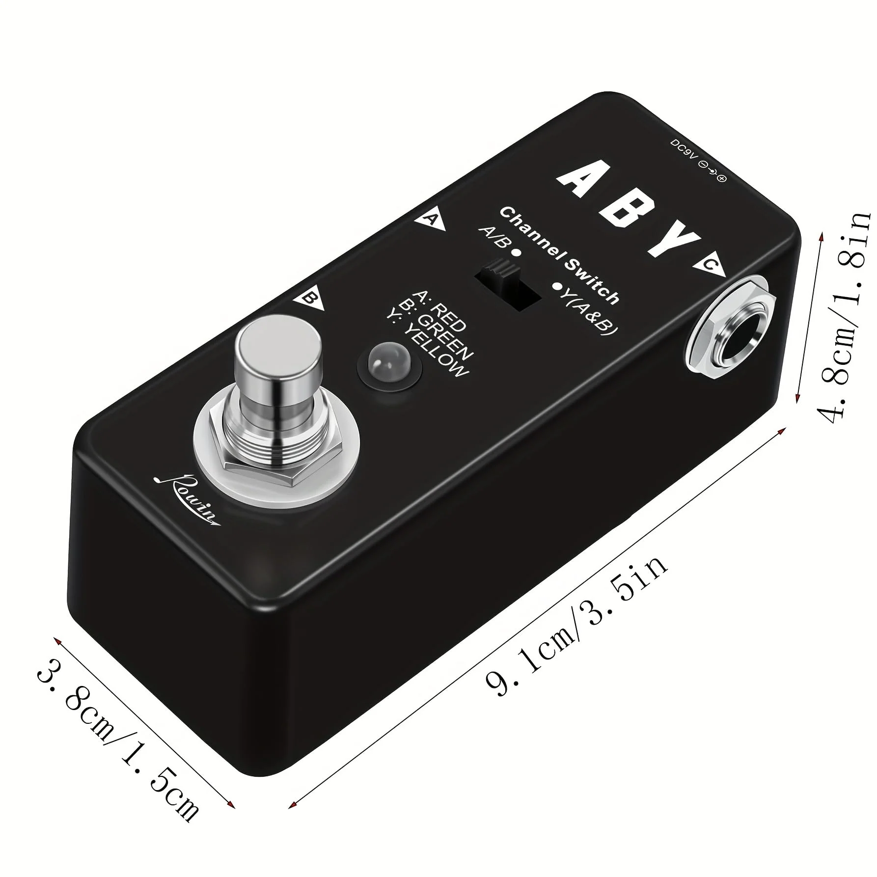 Vintage ABY Line Guitar Effect Pedal LEF-330 with True Bypass, Signal Switch, and Solid Construction - Image 2