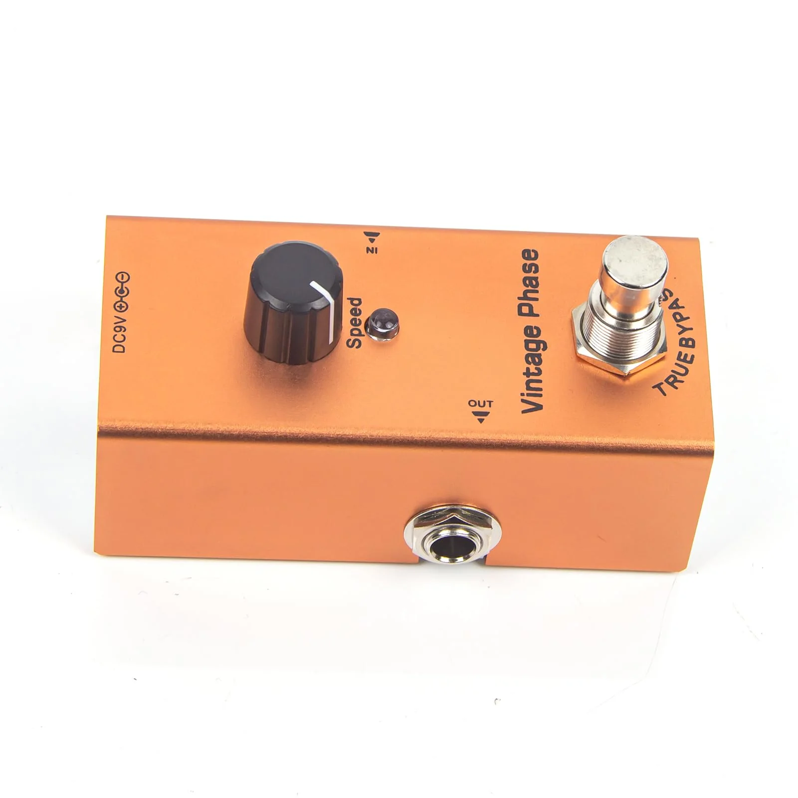 Vintage Phaser Guitar Effects Pedal - Classic 70s Phase Sound, Speed Control, True Bypass, Aluminum Body, DC 9V (Adapter Not Included) - Image 5