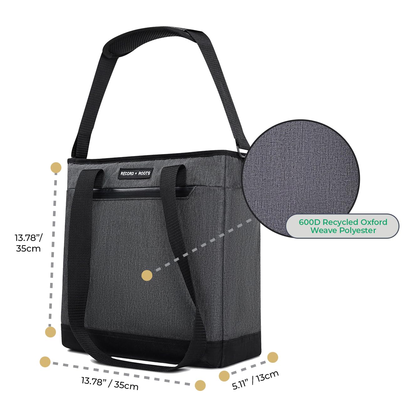 Vinyl Record Carry Bag – Maximum Protection & Water-Resistant Storage Holder Collector-Grade DJ Travel Case for 12-Inch LP Records Adjustable Shoulder Strap, Lightweight Vinyl Holder - Image 2