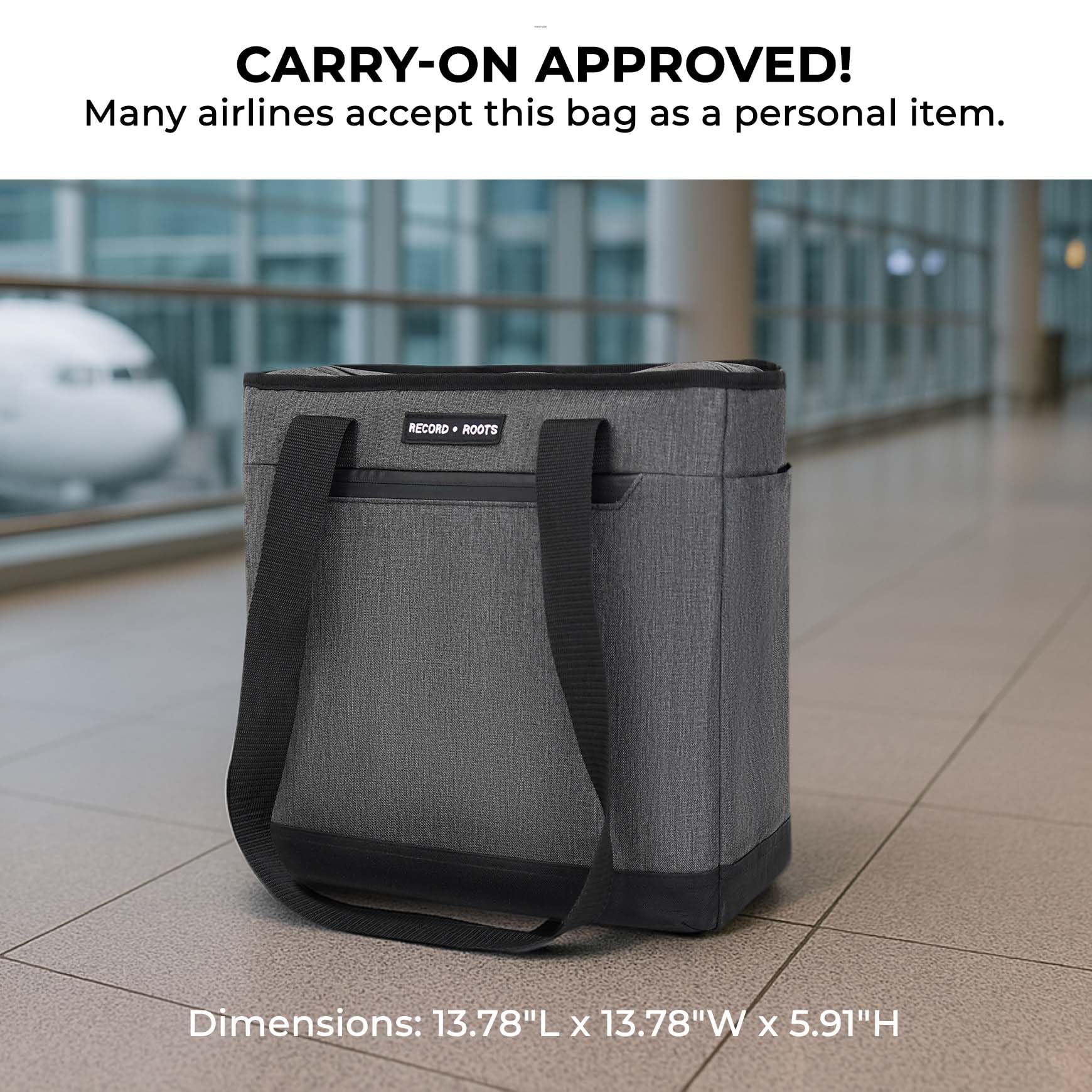 Vinyl Record Carry Bag – Maximum Protection & Water-Resistant Storage Holder Collector-Grade DJ Travel Case for 12-Inch LP Records Adjustable Shoulder Strap, Lightweight Vinyl Holder - Image 5