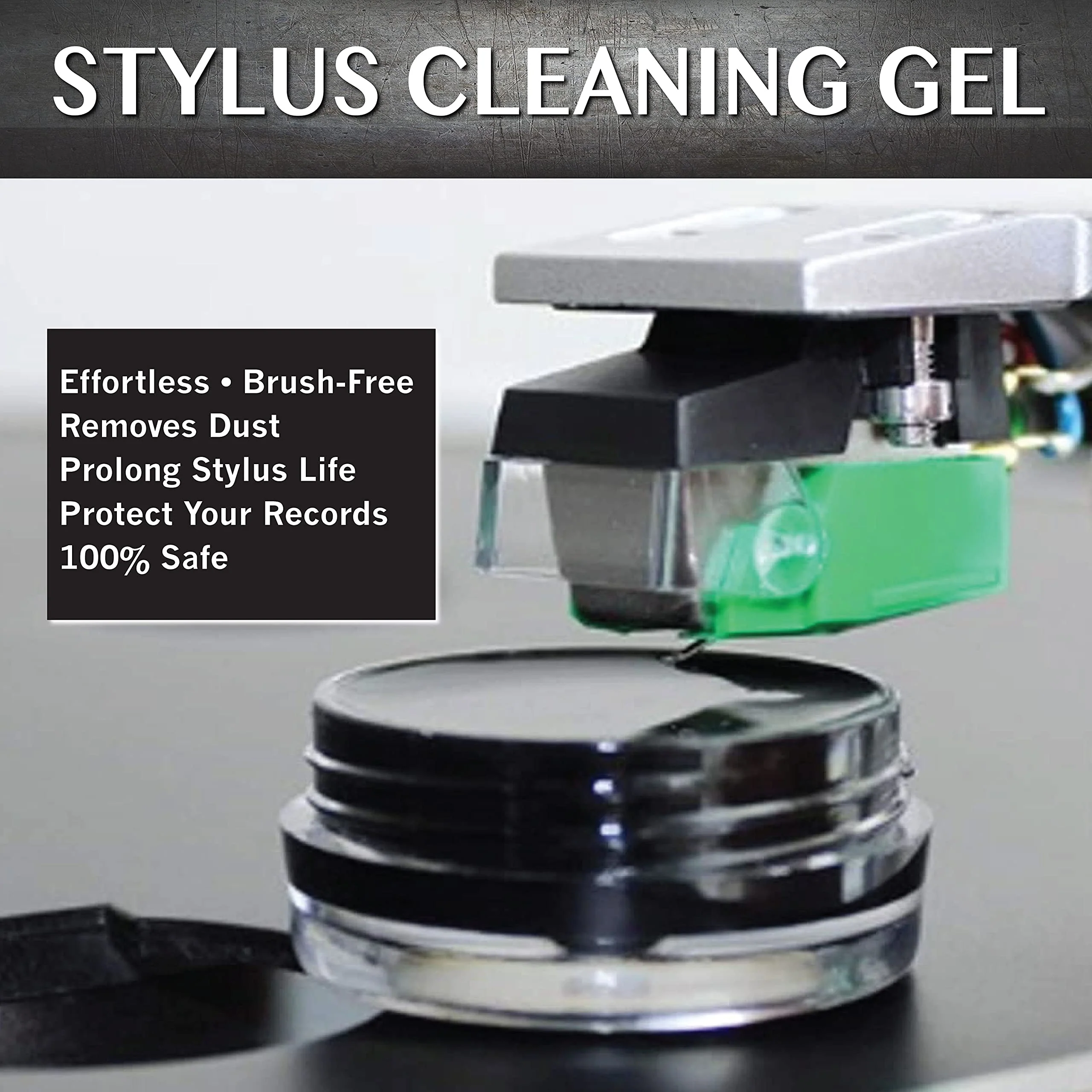 Vinyl Record Cleaner Kit | The Complete Set | Includes Soft Velvet Record Brush, Carbon Fiber Brush, LP Cleaning Solution, Turntable Stylus Gel, Microfiber Cloth, Label Protector & Metal Storage Case - Image 5