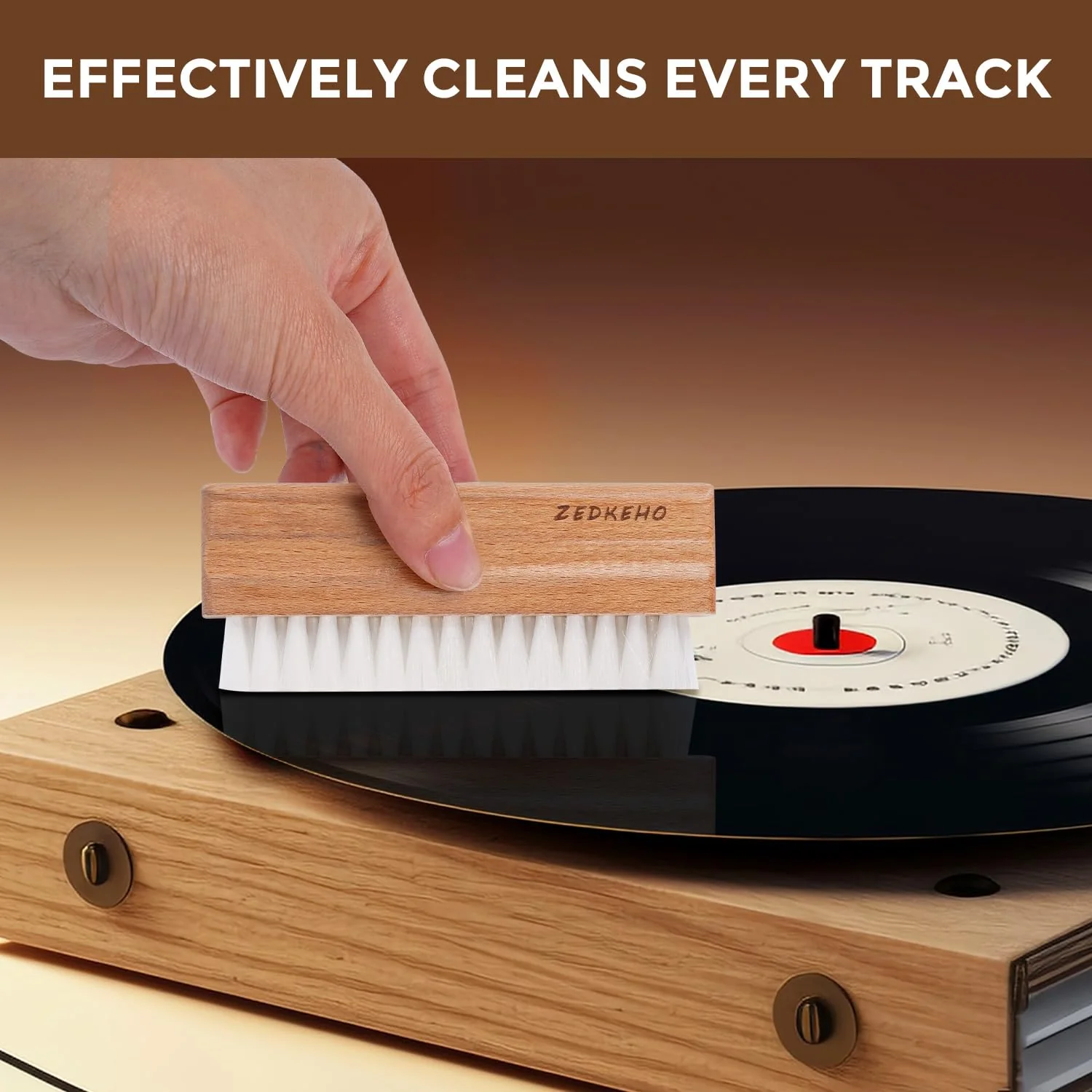Vinyl Record Cleaning Kit: Complete 6-in-1 Record Cleaning Kit, Velvet Brush, Vinyl Record Brush Anti Static, Lps Cleaner, Record Cleaning Cloth, Label Protector, Storage Case - Revitalize Your Vinyl - Image 5