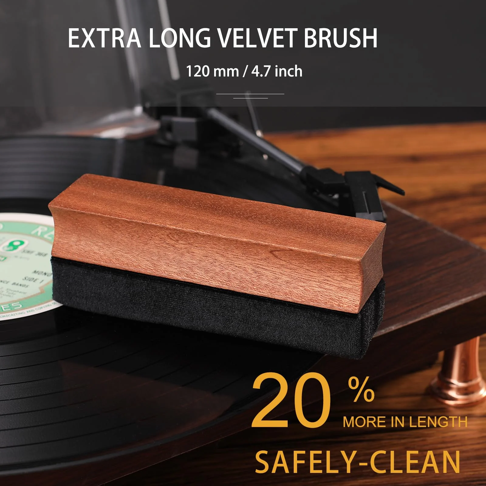 Vinyl Record Cleaning Kit|Complete 6-in-1 Vinyl Record Cleaner Kit for Albums|Includes Soft Velvet Vinyl Record Brush,LP Cleaning Liquid,Stylus Brush,Nylon Brush,Microfiber Cloth & Storage Box - Image 5