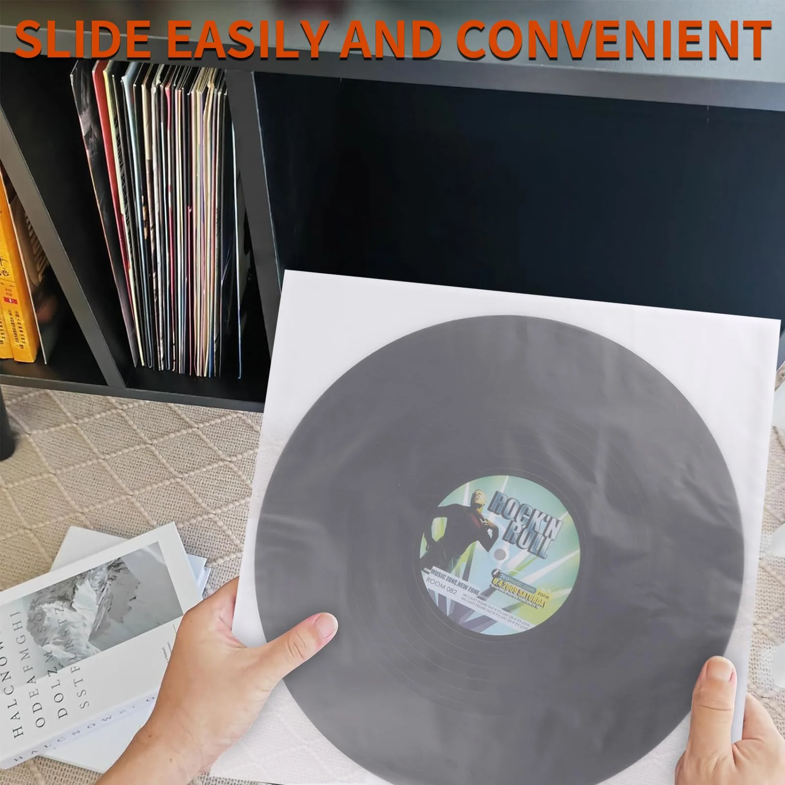 Vinyl Record Inner Sleeves, 30 Anti Static 12" LP Vinyl Inner Sleeves, Premium Protective Plastic Vinyl Sleeves Albums Covers for 33 RPM Record Protection Collection Storage Vinyl Lovers Gift 12"x12"-30Pack - Image 8