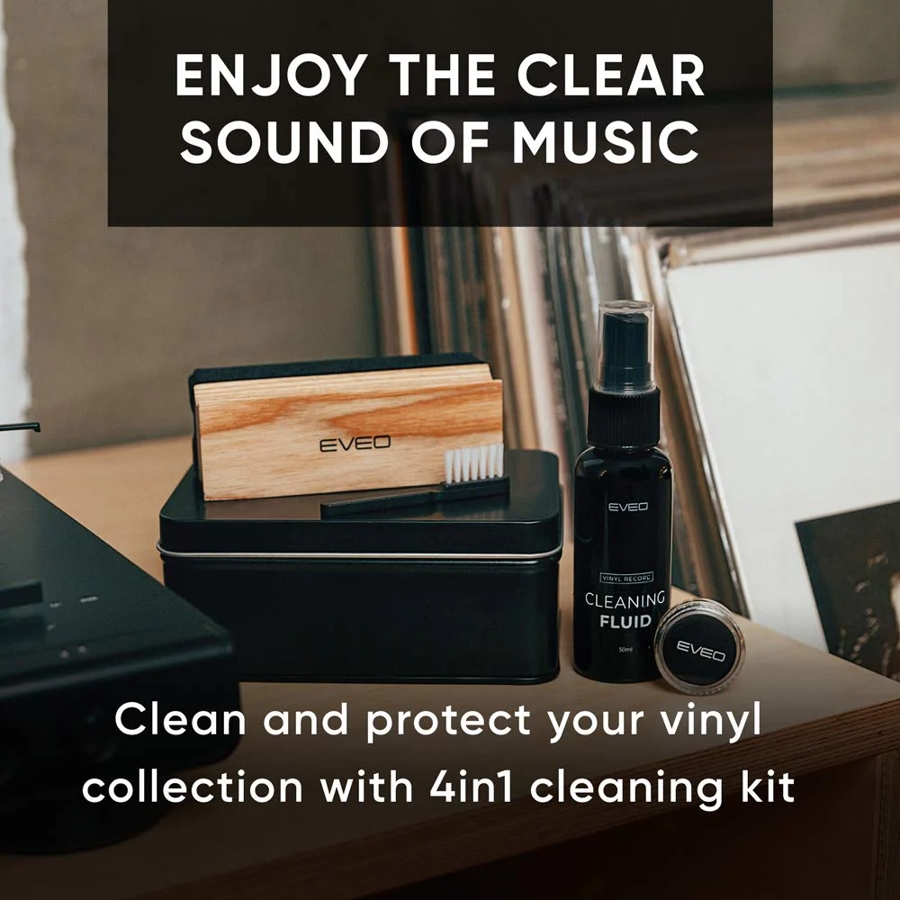 Vinyl Record Player Cleaner - 4in1 Vinyl Records Stand Cleaner Kit-Includes Ultra-Soft Velvet Brush, Cleaning Liquid, Brush Cleaner & Turntable Stylus Cleaning Gel- Vinyl Record Storage Cleaning Kits - Image 5