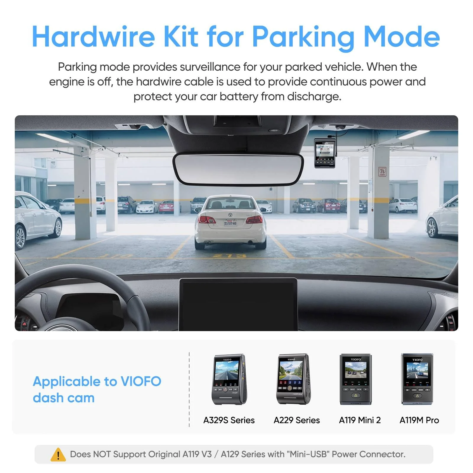 VIOFO HK4 Hardwire Kit with 8pcs Full Set Circuit Fuse Tap, Type-C Port, for A329 series/A229 series/A119Mini2/A139Pro/WM1/T130 Dash Cam - Image 2