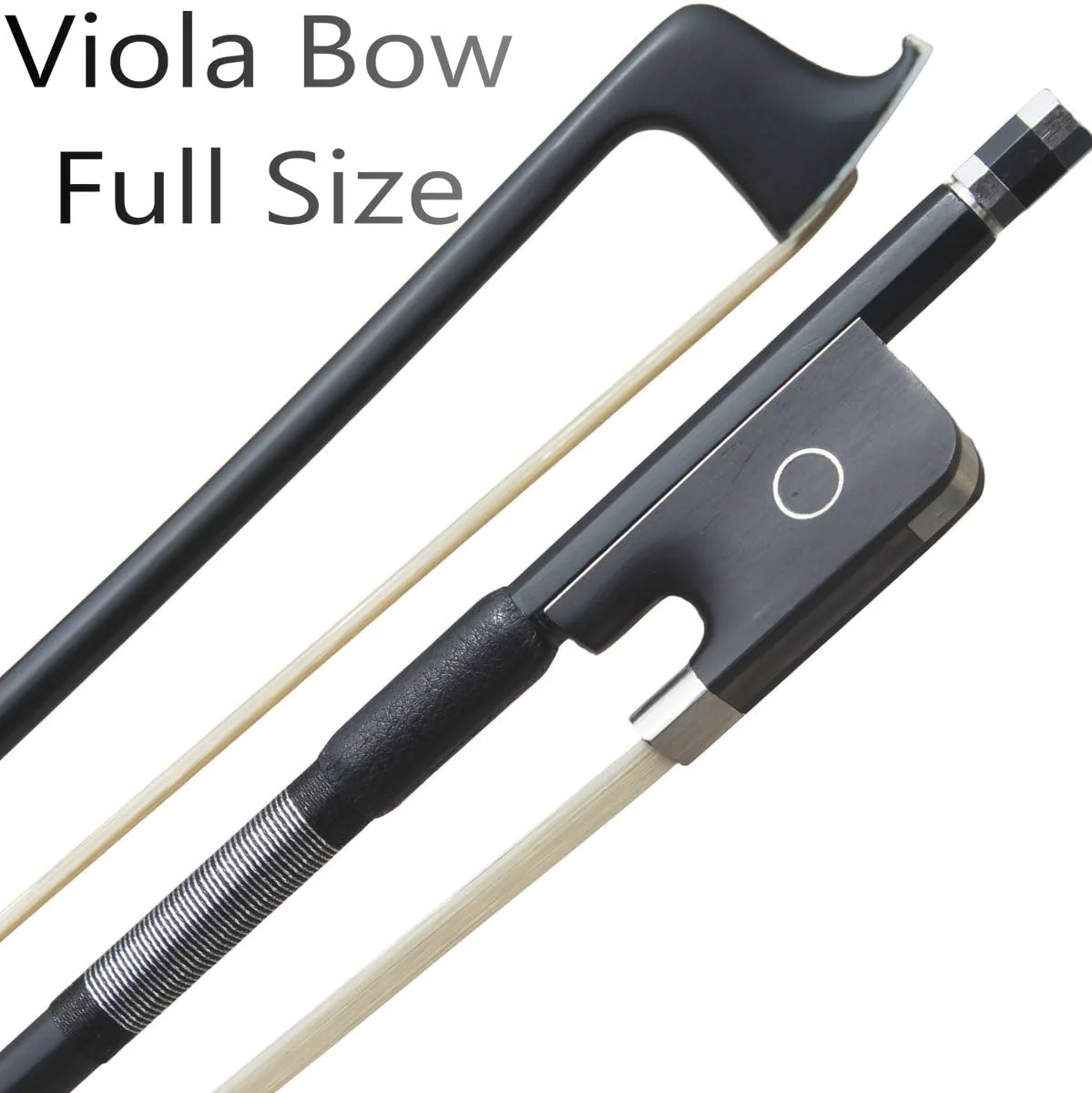 Viola Bow Carbon Fiber Stick Ebony Frog Natural Horsehair for Teacher Student Professional Viola Bow Full Size 02-Carbon Fiber - Image 2
