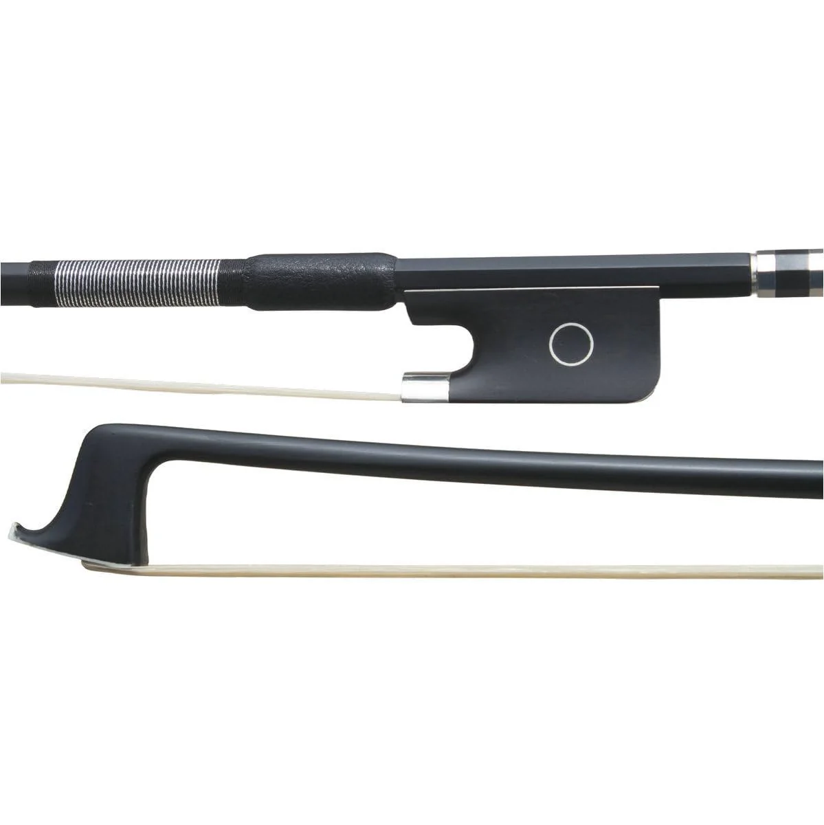 Viola Bow Carbon Fiber Stick Ebony Frog Natural Horsehair for Teacher Student Professional Viola Bow Full Size 02-Carbon Fiber - Image 8