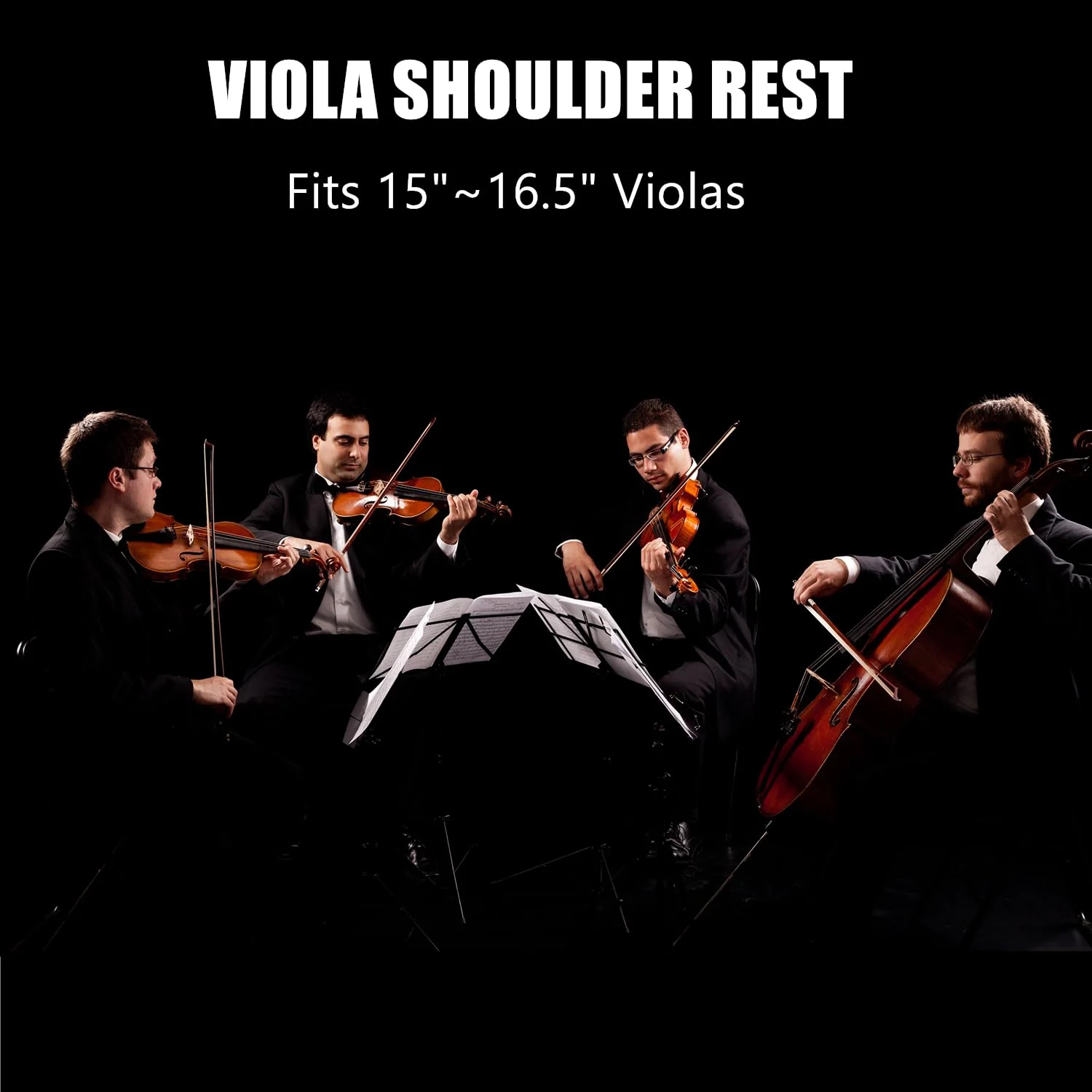 Viola Shoulder Rest for 15 inch - 16 1/2 inch Viola, with Collapsible and Height Adjustable Feet (15"-16.5") For Viola - Image 6