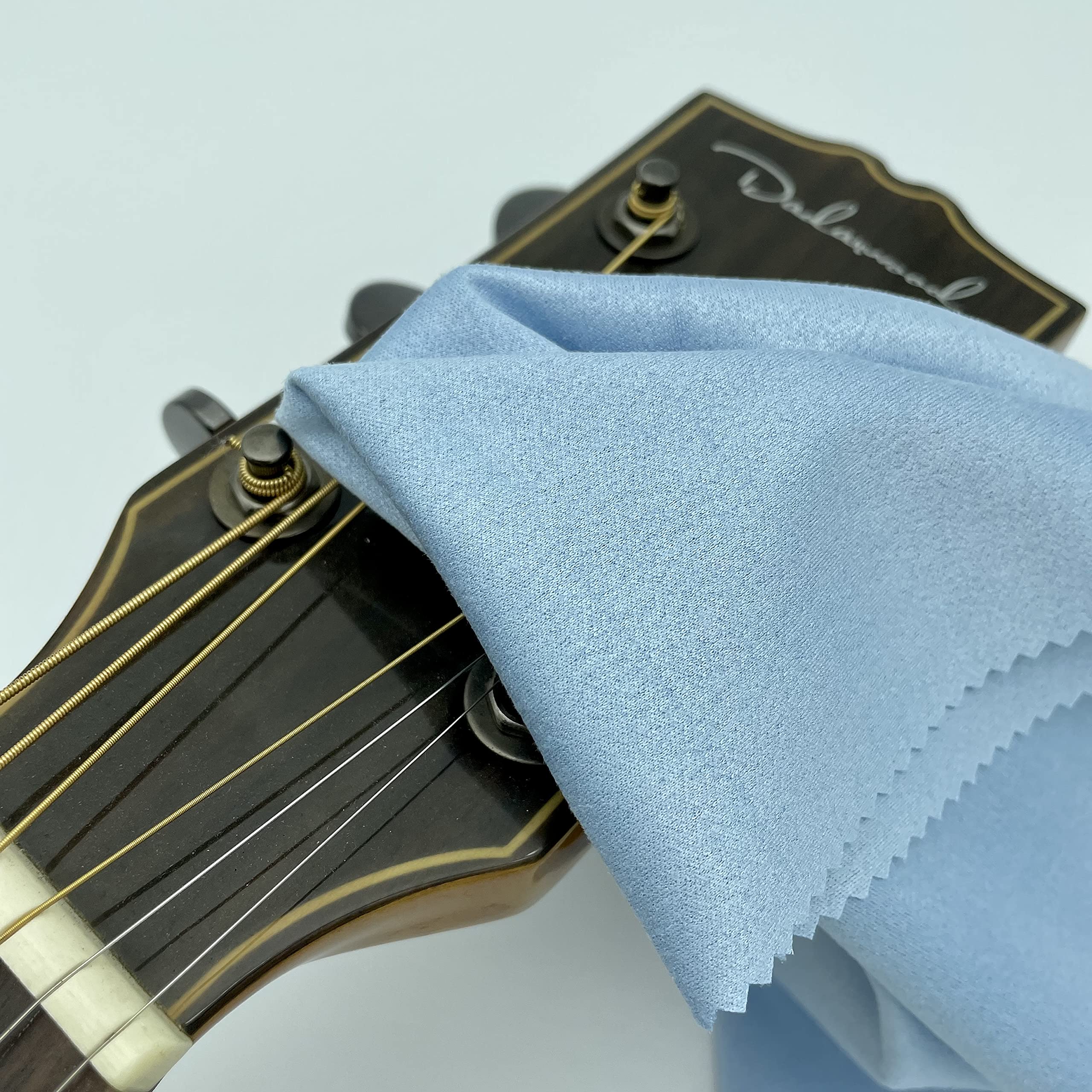 Violin Clean Cloths Microfiber (6-Pack 12"x12" Cloths Blue) Plush Polishing Cloths for Musical Instruments Premium Cleaning Cloths for Guitar Piano Clarinet Trumpet Sax Universal (HCIS-1212-B) 12"X12" 6 Pack - Image 4