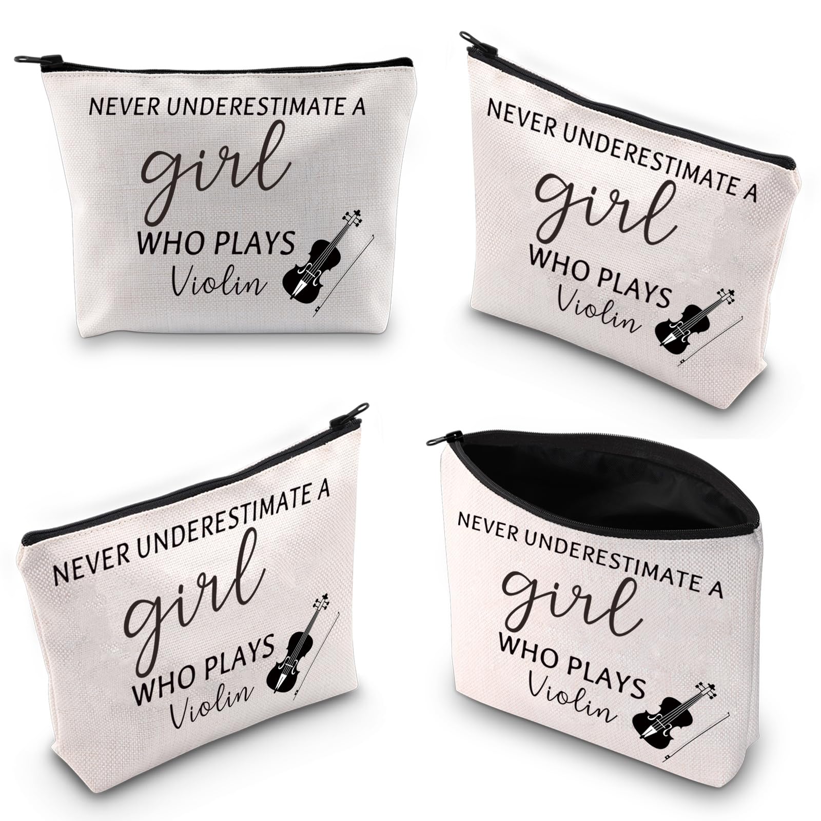 Violin Makeup Bag Violinist Gifts Violin Player Gift Music Teacher Gift Musician Cosmetic Bag A Girl Who Plays Violin (WHO PLAYS Violin) - Image 5