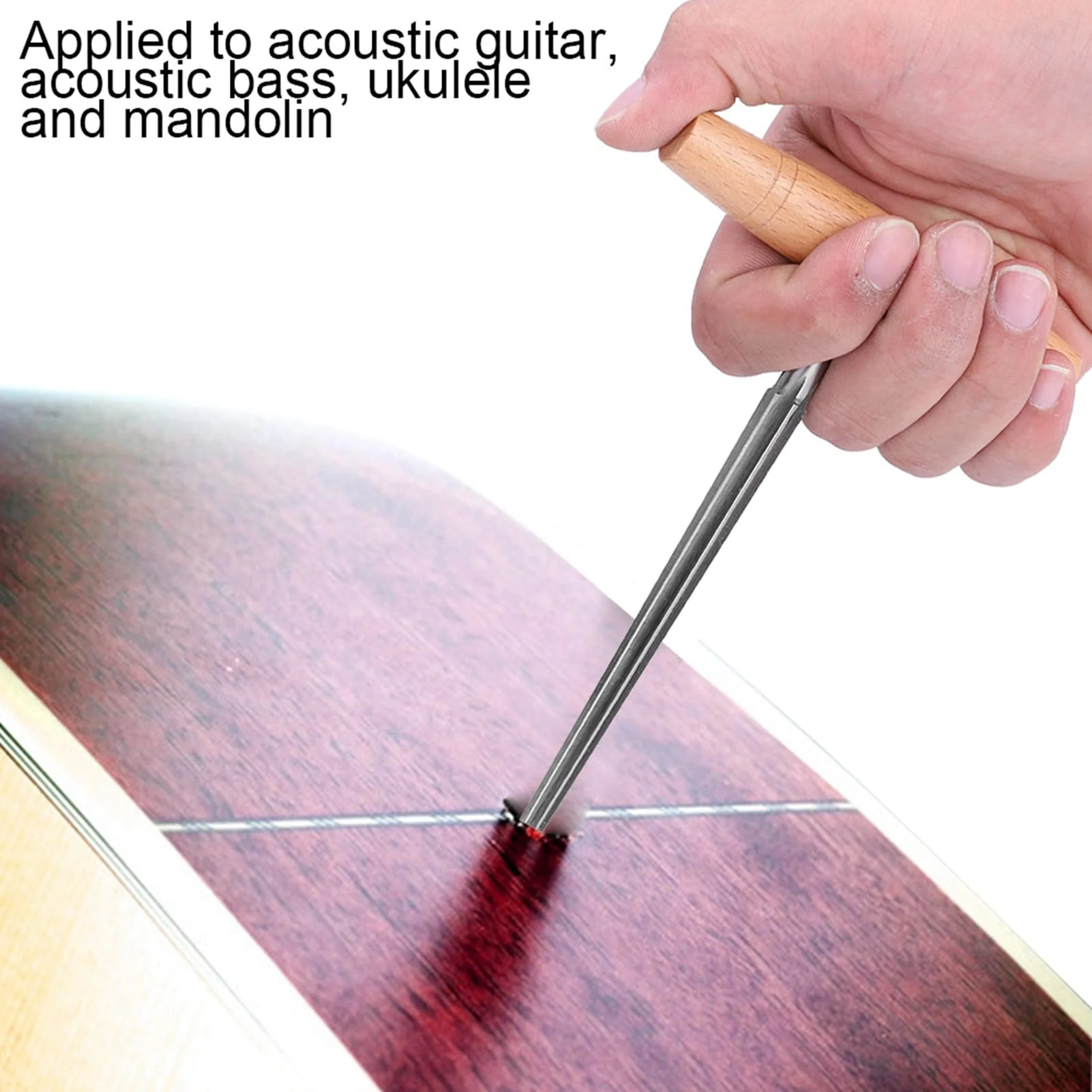 Violin Peg Hole Reamer, Guitar Peg Hole Reamer, Peg Hole Reamer for Acoustic Guitar Double Bass Ukulele String Shaft Reamer - Image 4