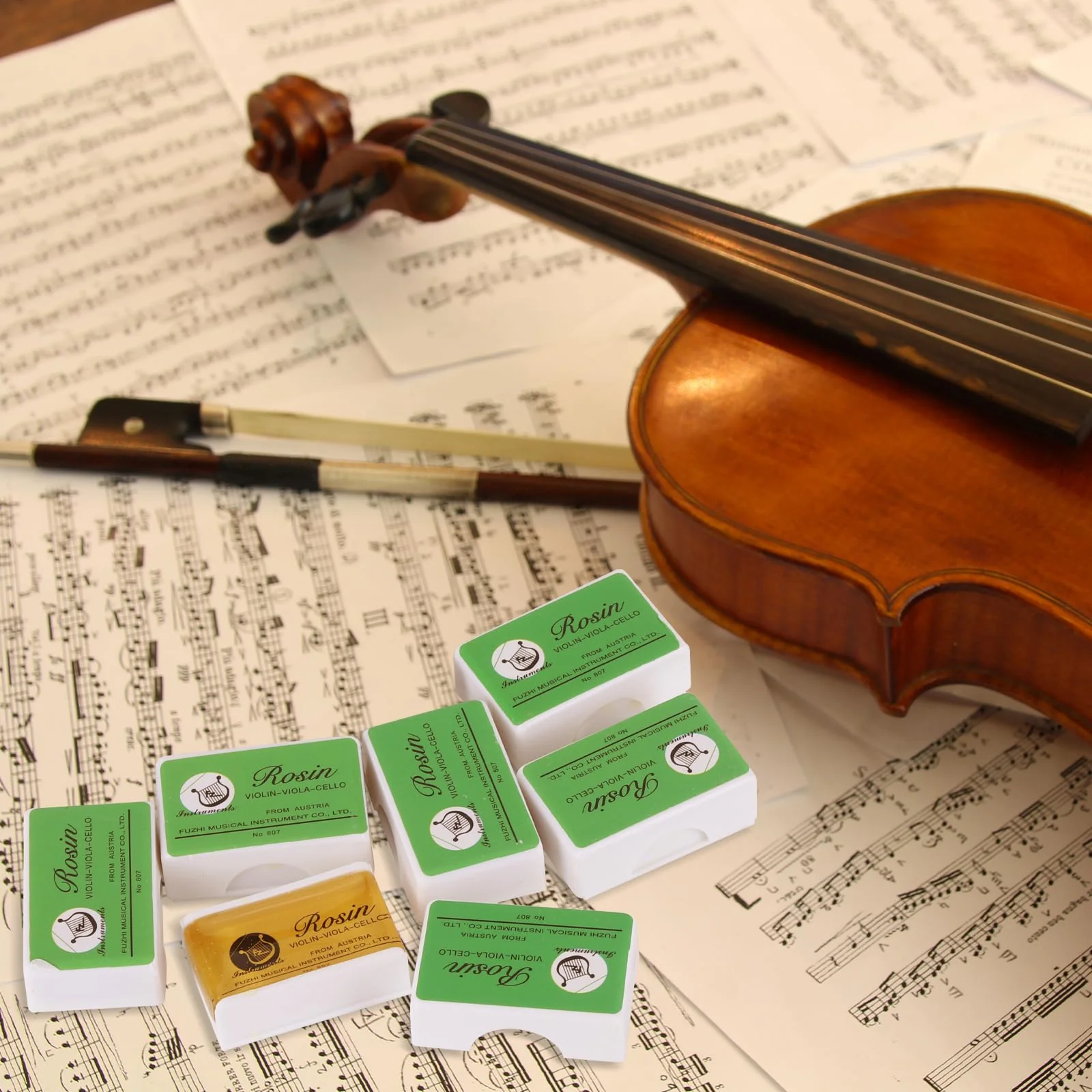 Violin Rosin 10 Pack Low Dust Natural Rosin for Violin, Viola, Cello Bows - Image 7