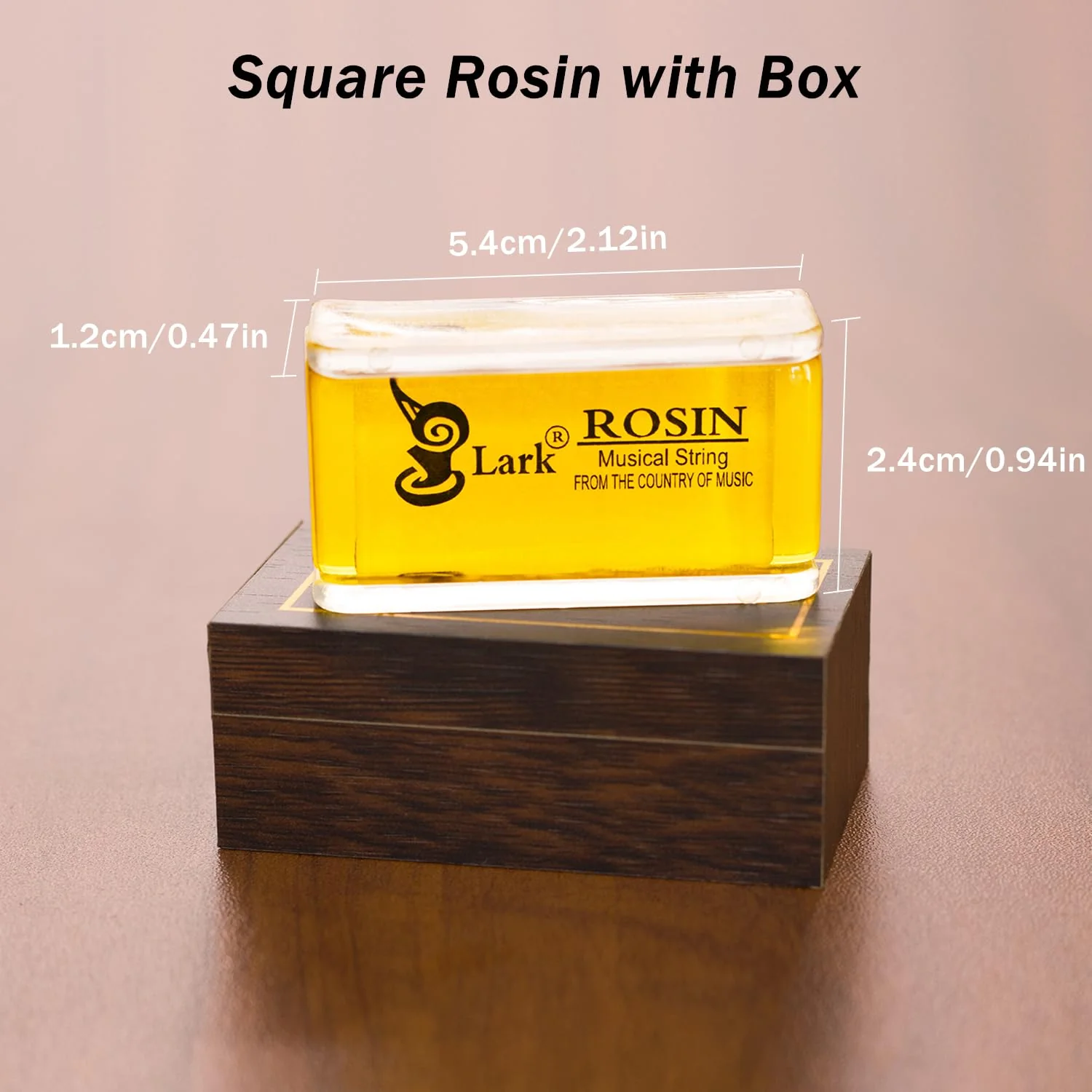 Violin Rosin 2 Pack, Natural Rosin with Case, Light Low Dust Rosin for Violin Viola and Cello Bows Yellow - Image 3