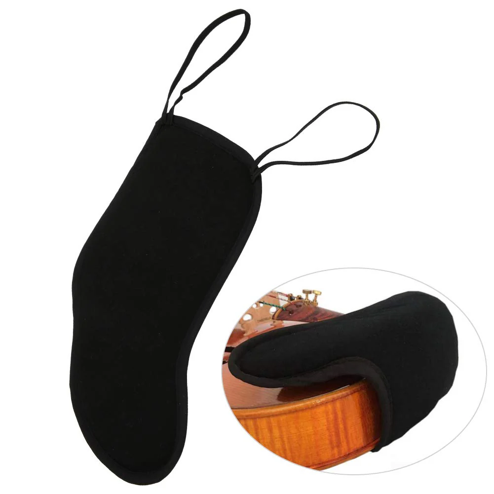 Violin Shoulder Rest for Violin 4/4-4/3, Soft Cotton Sponge Violin Chin Rest Pad, 4/3 4/4 Violin Accessories, Black Flannelette Violin Cover Protector - Image 7