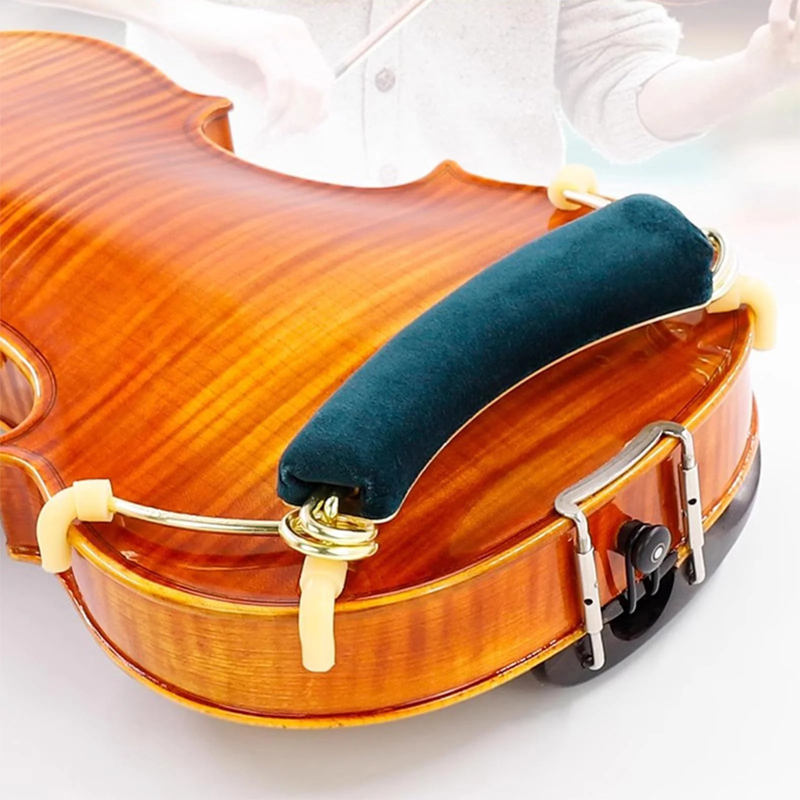 Violin Shoulder Rest - Violin Metal Shoulder Pad, Adjustable Soft Thickened Sponge Support Shoulder Brace - Enhanced Comfort, for Violin 4/4&3/4 - Image 2