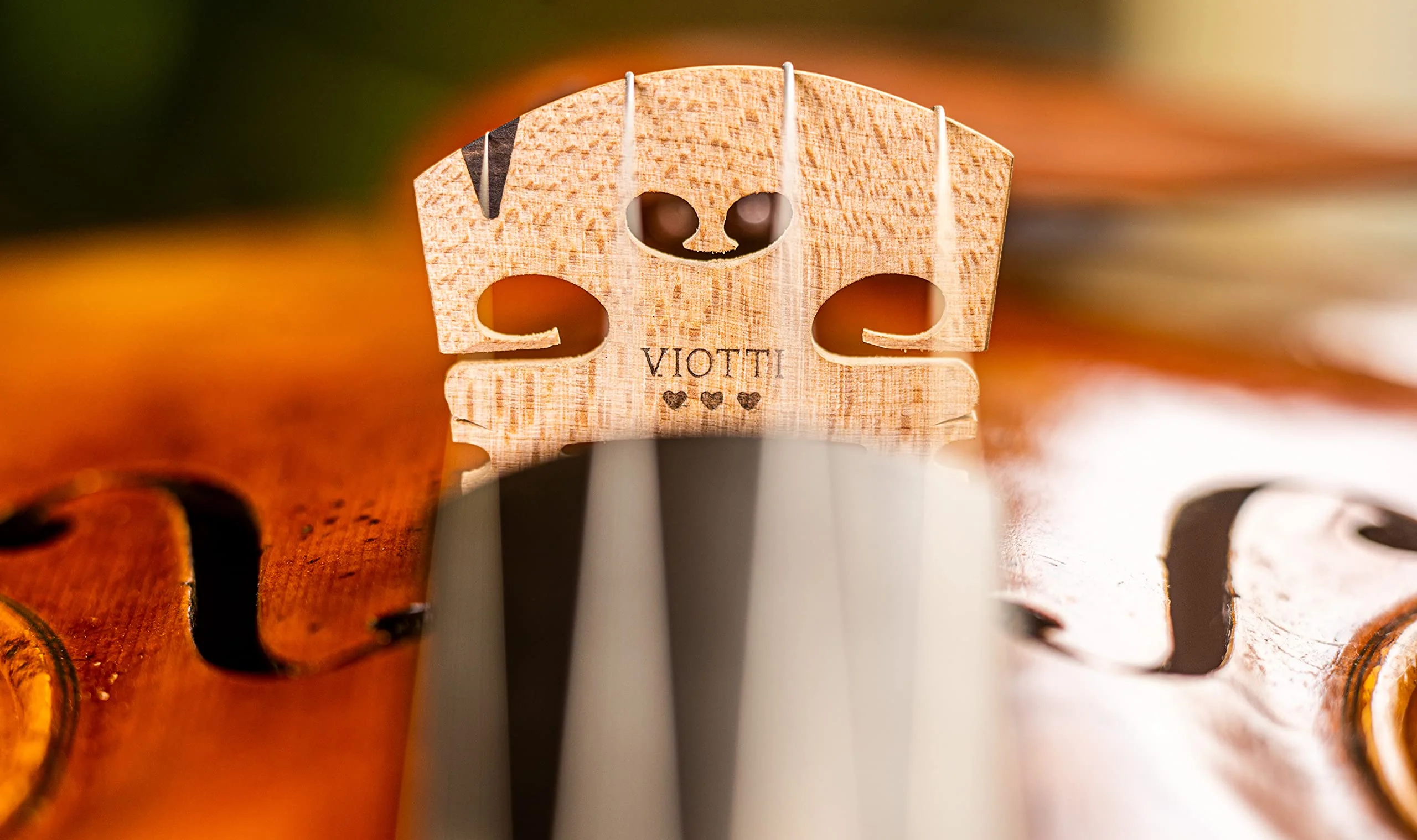 Viotti Violin Bridge 4/4: Finer Grade Solid Maple Violin Bridge, Pre-Cut & Pre-Fitted to Fit Most 4/4 Violins, Crafted by Highly Skilled Experts for Sharper Sound, Volume, Beauty & Clarity - Image 4