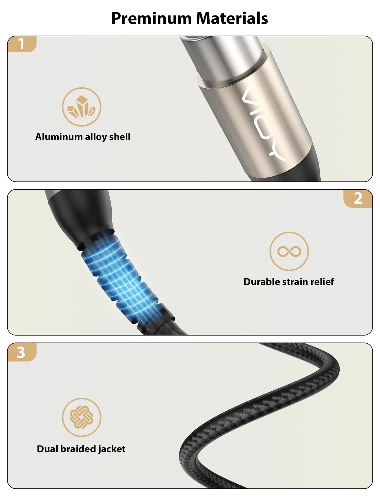 VIOY XLR Microphone Cable 30 FT + 30 FT, Mic Cable Male to Female Balanced Cord 3 Pin - Nylon Braided XLR Extension Cable for Microphone, Mixer, Recoding Studio, Amplifier, Podcast, etc 30FT 2 - Image 5