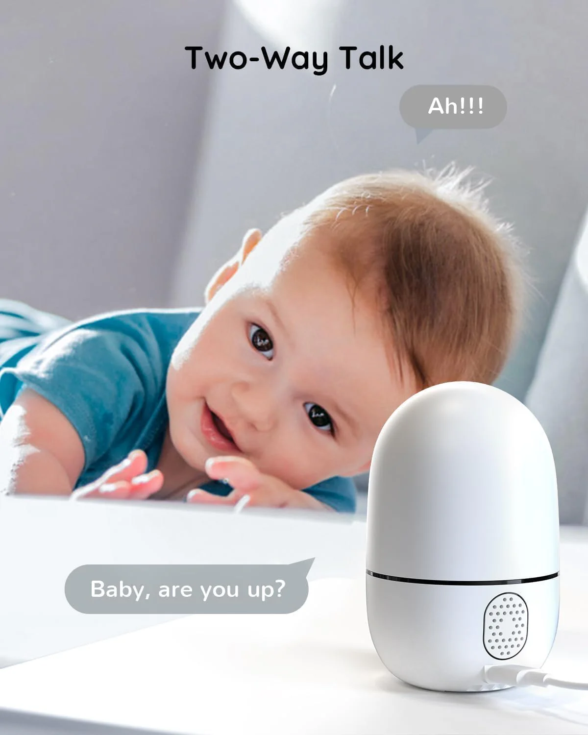 VIRTAVO XD1 Indoor Security WiFi Camera, No Subscription Required, Dual-Lens 360° PTZ Baby Monitor & Pet Cam, Motion Tracking, 2-Way Audio, Night Vision,Optional Cloud/SD Storage, Phone App, Wired - Image 6