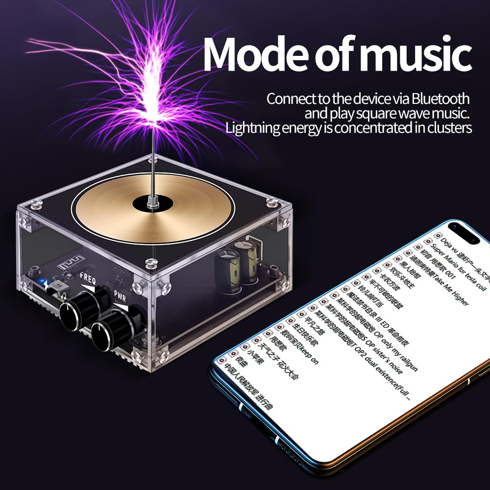 Vislone BT Version, Multifunctional Electronics, Mobile Phone, Tesla Coil Module, Artificial Flashes, Electric Arc Generator, Wireless Sound Transmission, Scientific Experimental S - Image 2