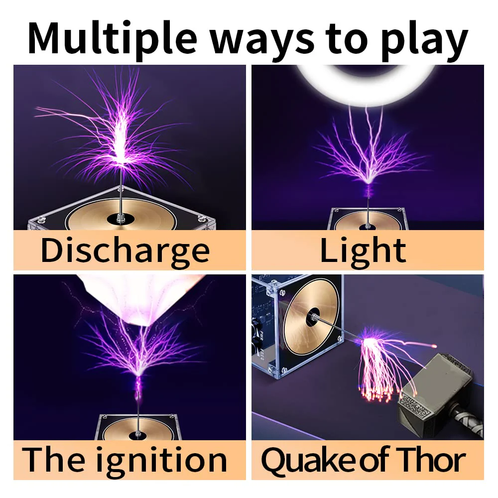 Vislone BT Version, Multifunctional Electronics, Mobile Phone, Tesla Coil Module, Artificial Flashes, Electric Arc Generator, Wireless Sound Transmission, Scientific Experimental S - Image 3
