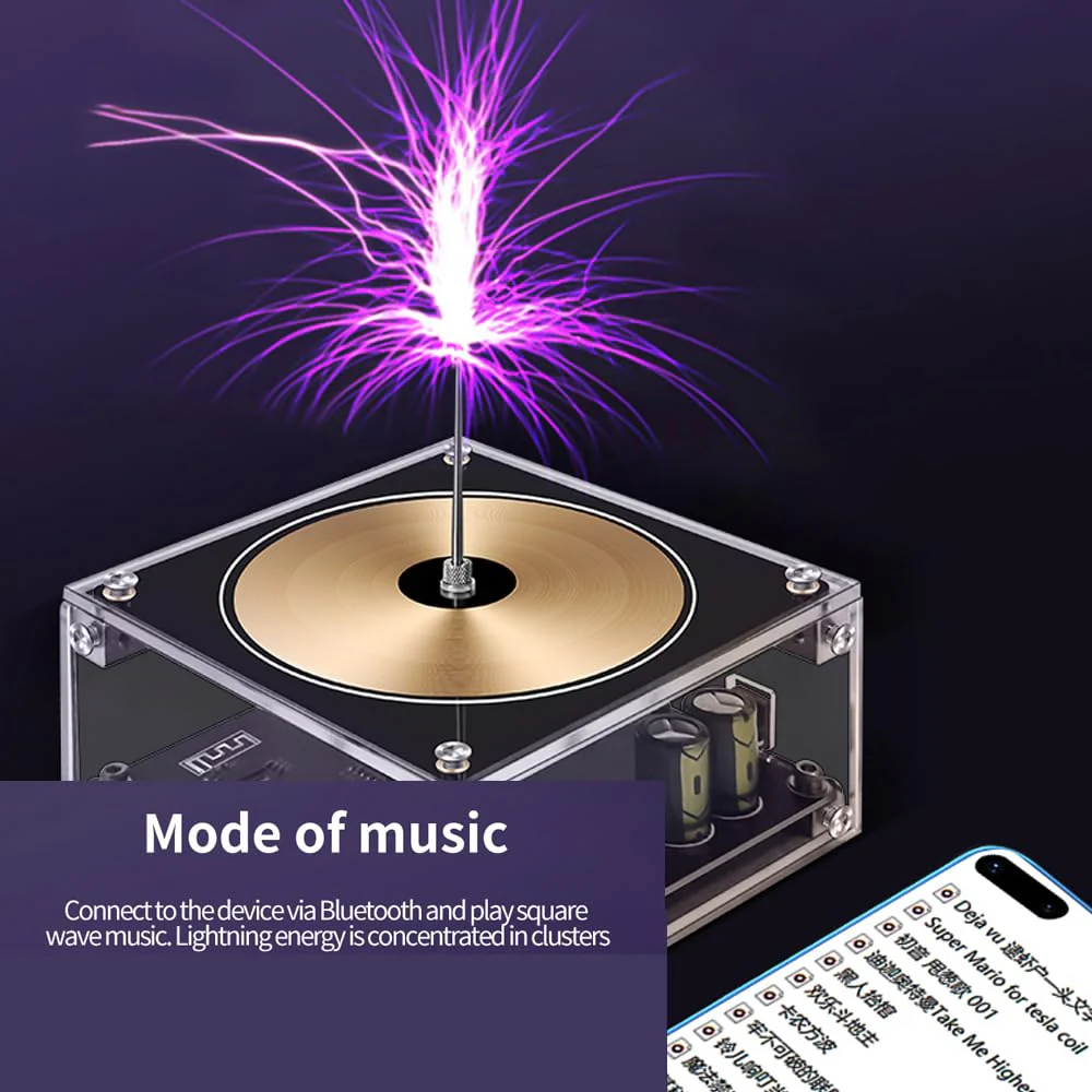 Vislone BT Version, Multifunctional Electronics, Mobile Phone, Tesla Coil Module, Artificial Flashes, Electric Arc Generator, Wireless Sound Transmission, Scientific Experimental S - Image 7