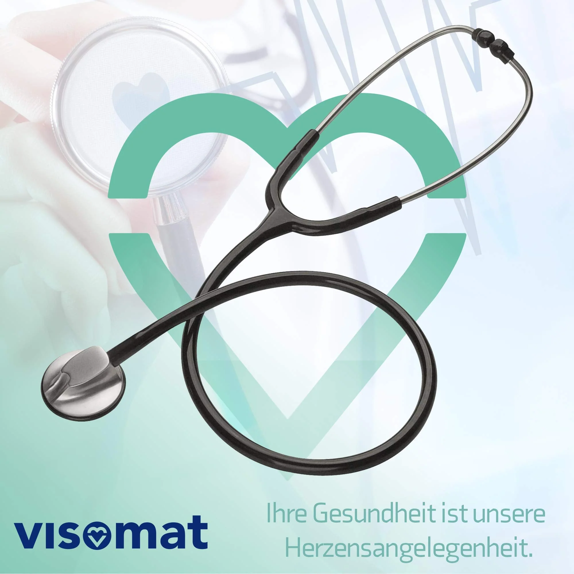 visomat 27900 Stethoscope for Auscultation of Adults and Children, Black, 155 g - Image 5