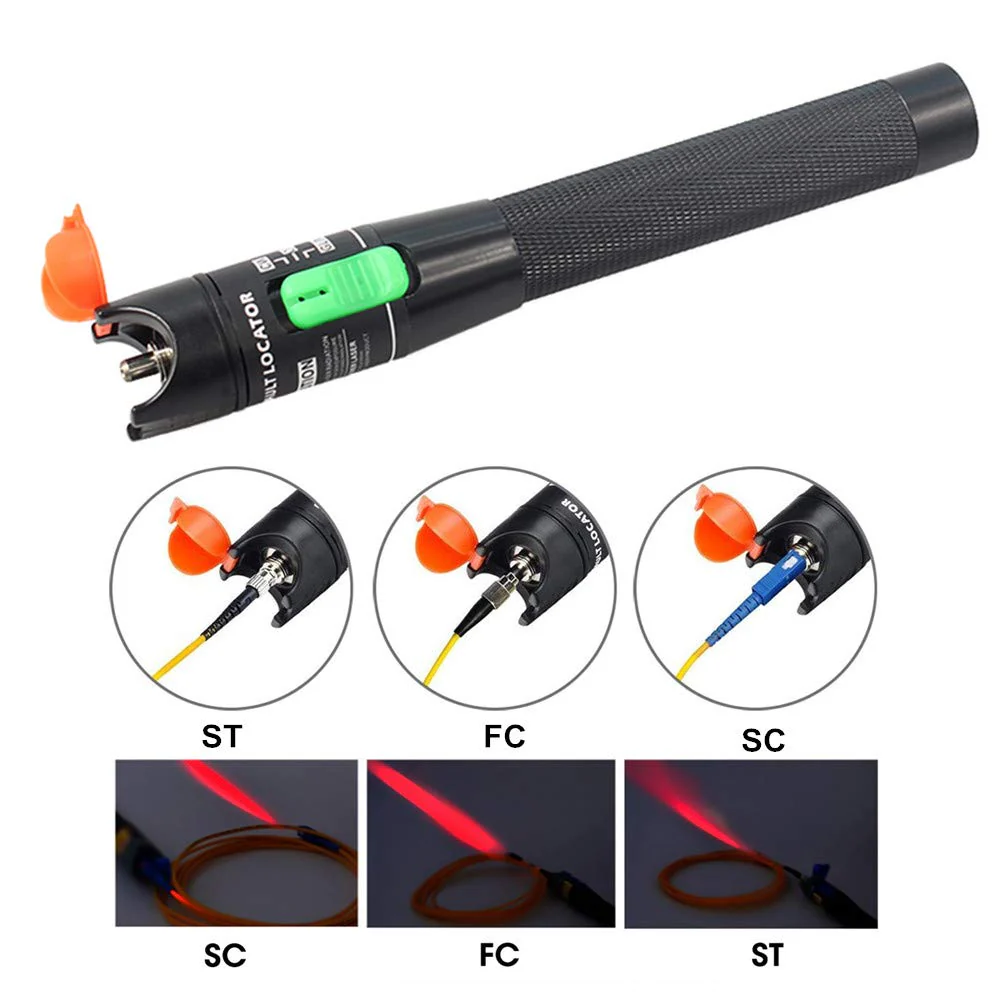 Visual Fault Locator, 30-50KM Fiber Optic Cable Tester Meter VFL Red Light Pen Light Source Testers - Image 2