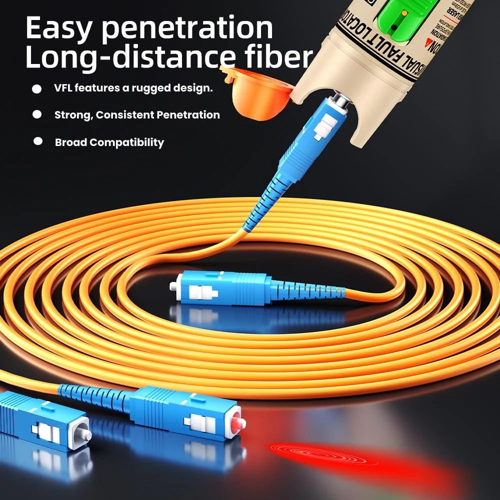 Visual Fault Locator,30-50KM Fiber Optic Cable Tester Meter VFL Red Light Pen Light Source Testers 30-50KM VFL - Image 2