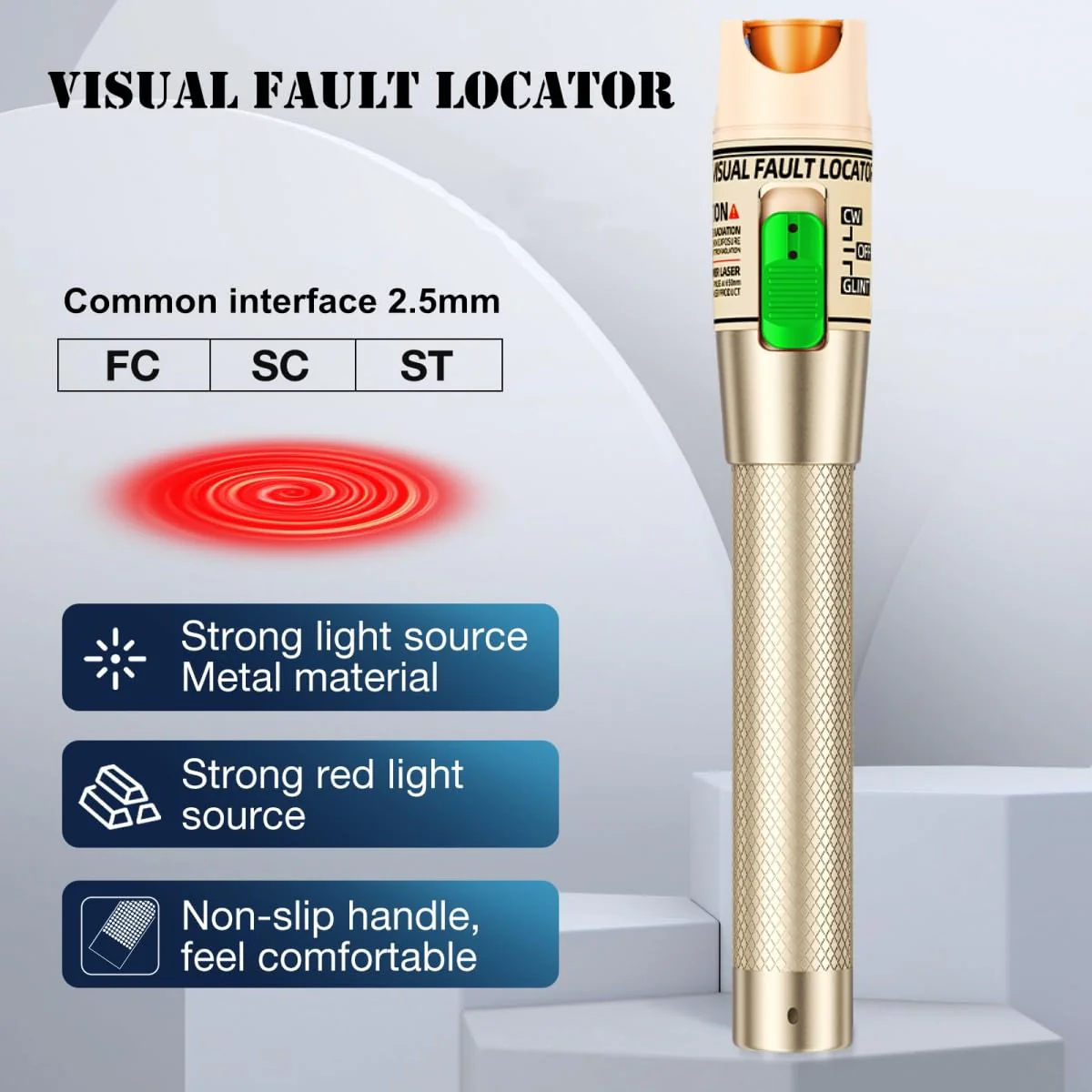 Visual Fault Locator,30-50KM Fiber Optic Cable Tester Meter VFL Red Light Pen Light Source Testers 30-50KM VFL - Image 8