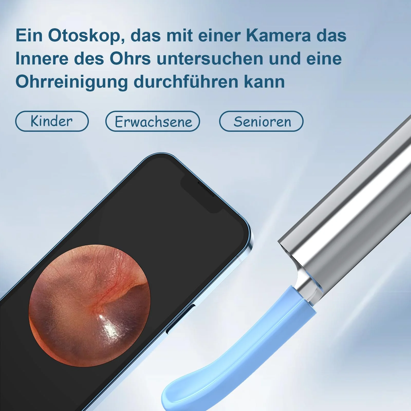 VITCOCO WI-FI 1080P Ear Wax Remover Otoscope, IP67 Waterproof Ear Cleaner for Adults, Ear Cleaning for iPhone, iPad and Android Smartphones - Image 3