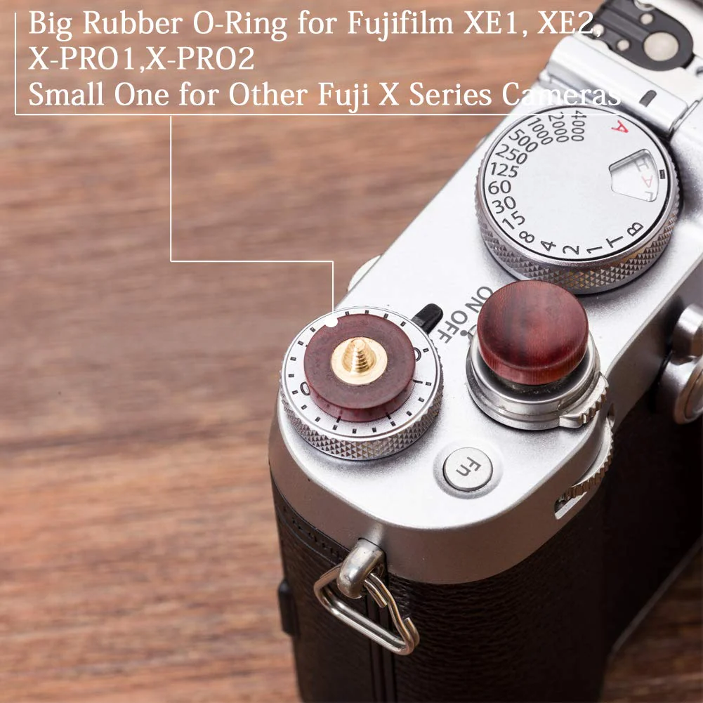 VKO Wood Soft Shutter Release Button,Delicate Camera Shutter Button 12mm Concave Surface Red(Wood Grain Random) Red Wood 12mm Concave - Image 5
