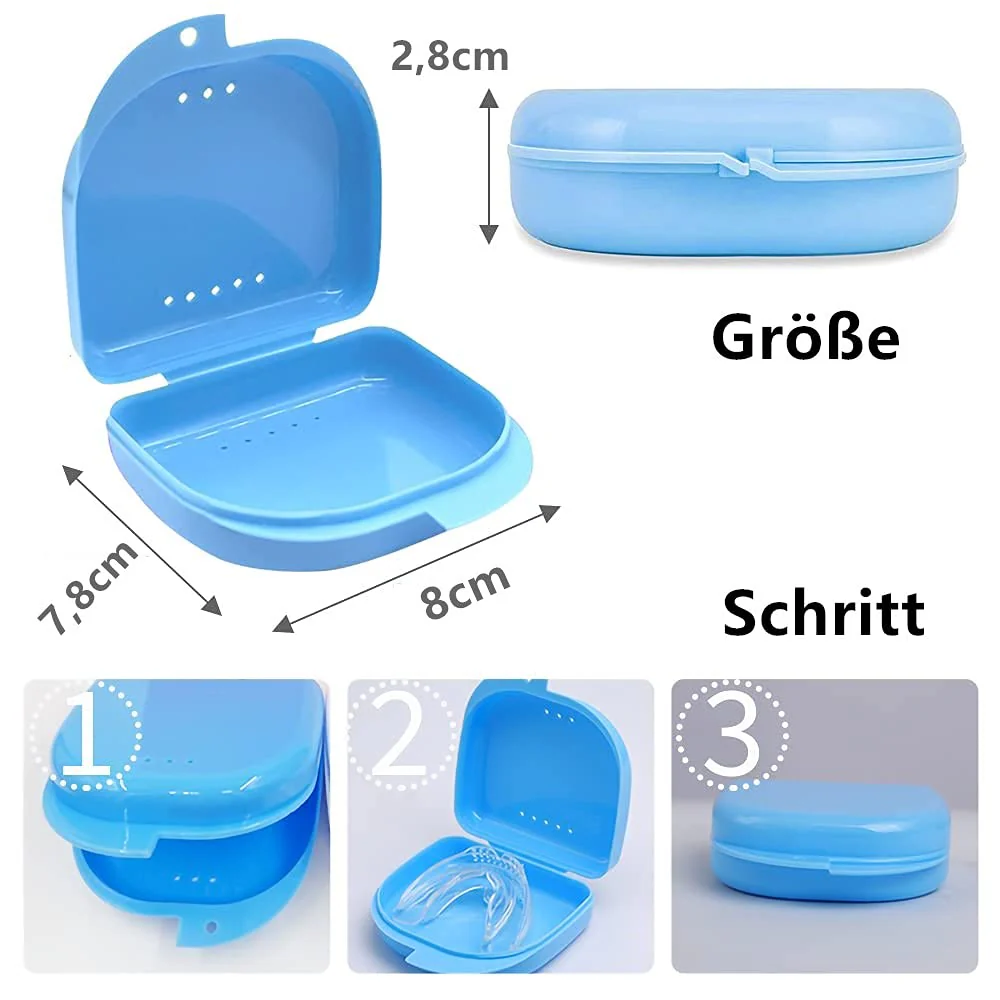 Voarge Dental Box Dental Box Dental Denture Cup Container Container Container Denture Orthopaedic Pack of 5 Braces Box Also for Bite Splint - Image 5
