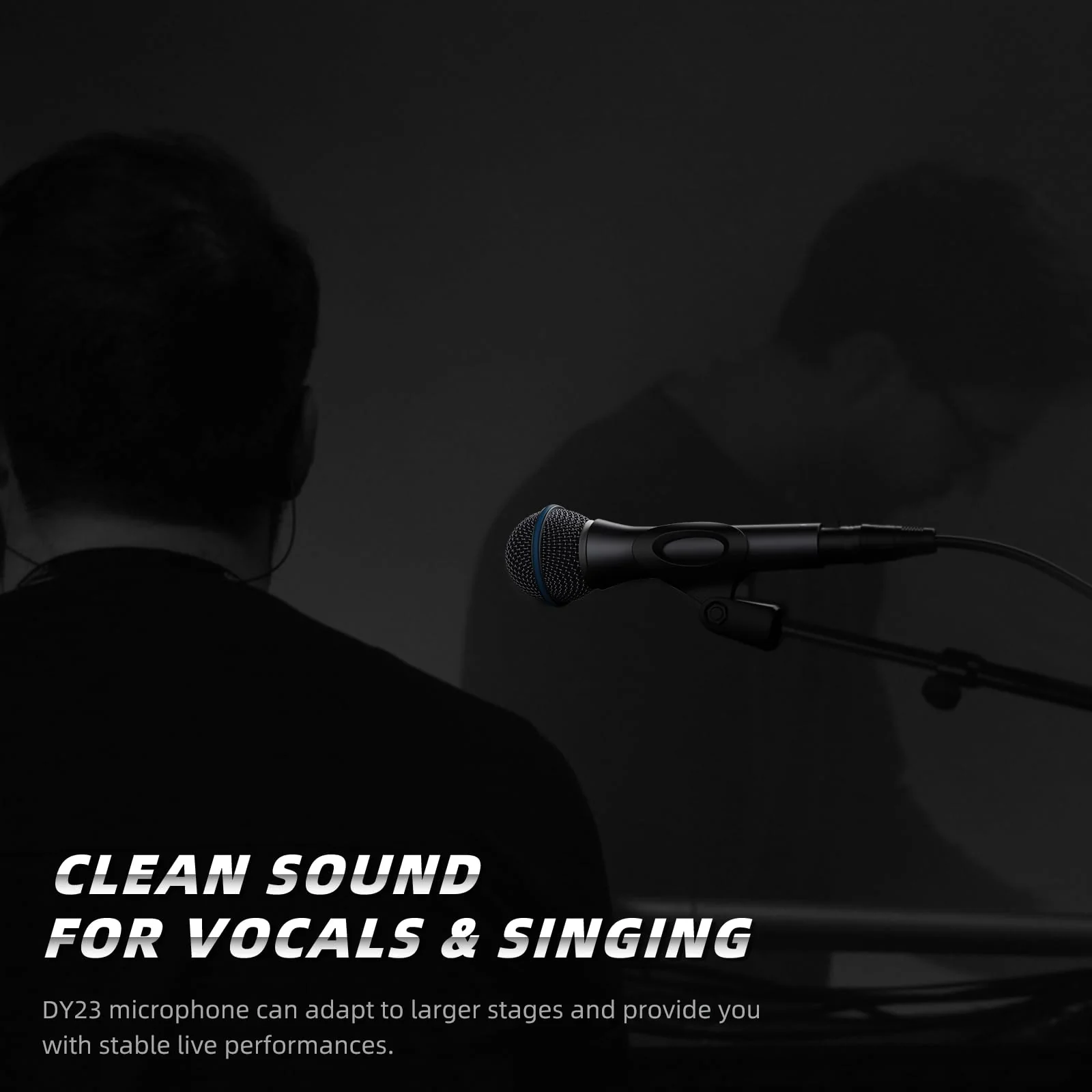 Vocal Dynamic Microphone, Metal Handheld Wired Microphone for Singing, Mic Suitable for Karaoke and Recording, with On/Off Switch and 16.4ft XLR Cable DY23 - Image 6