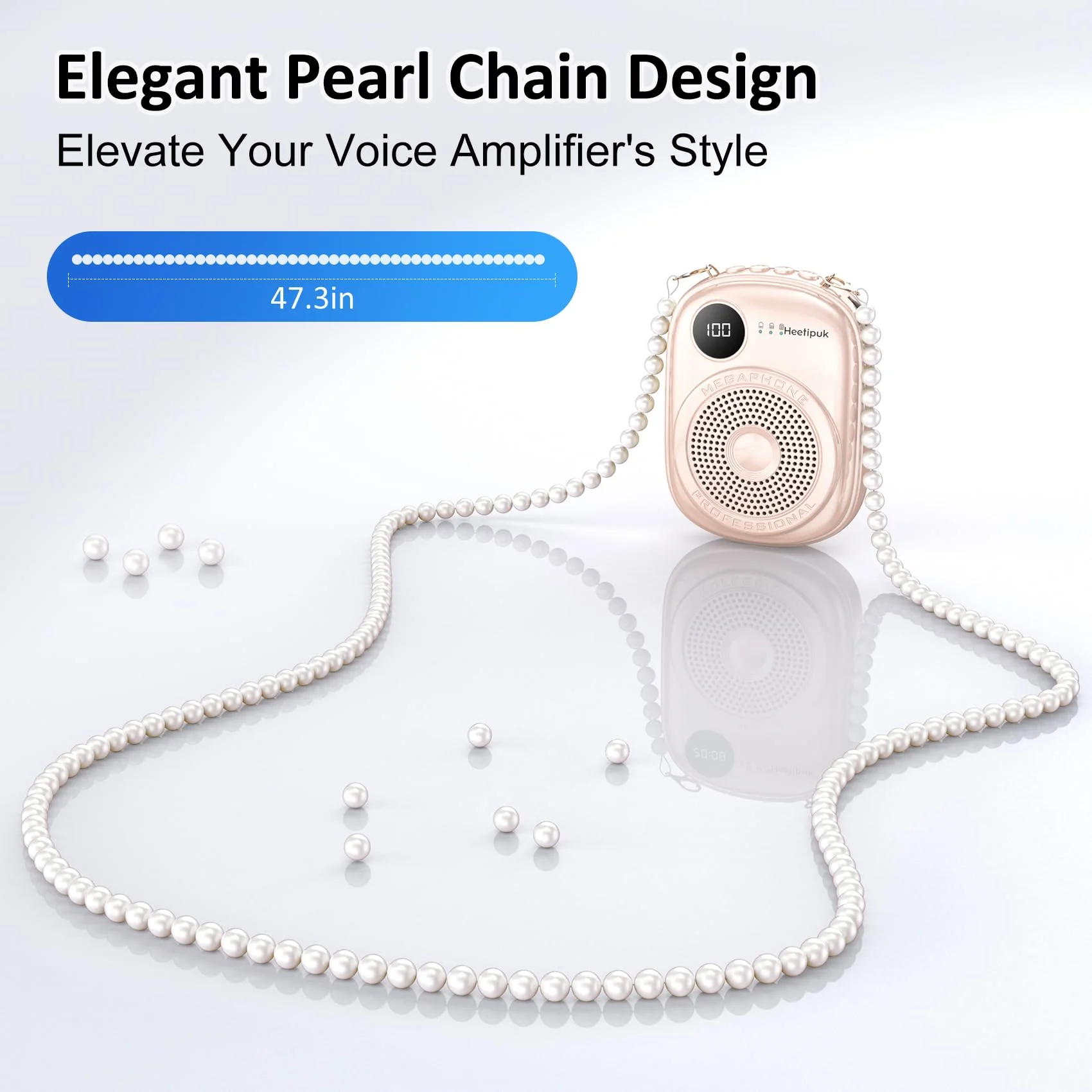 Voice Amplifier Microphone Headset,Portable Voice Amplifier,PA Systems for Teachers,Training,Shopper Guide,Tour Guide, Supports TF Card Pink - Image 2