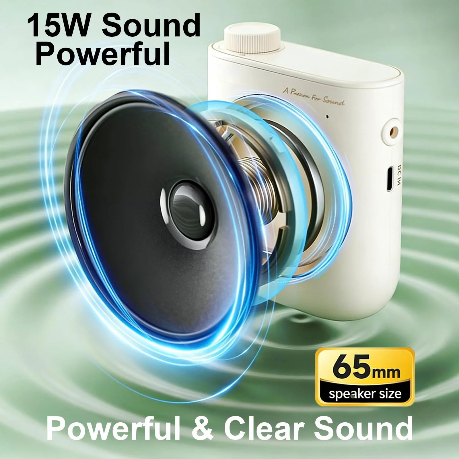 Voice Amplifier with Wireless Microphone Headset, Voice Amplifier Wireless Microphone for Teachers, Mini PA System Speaker, Portable Voice Amplifier for Classroom, Speech,Tour Guide (Cream) - Image 4