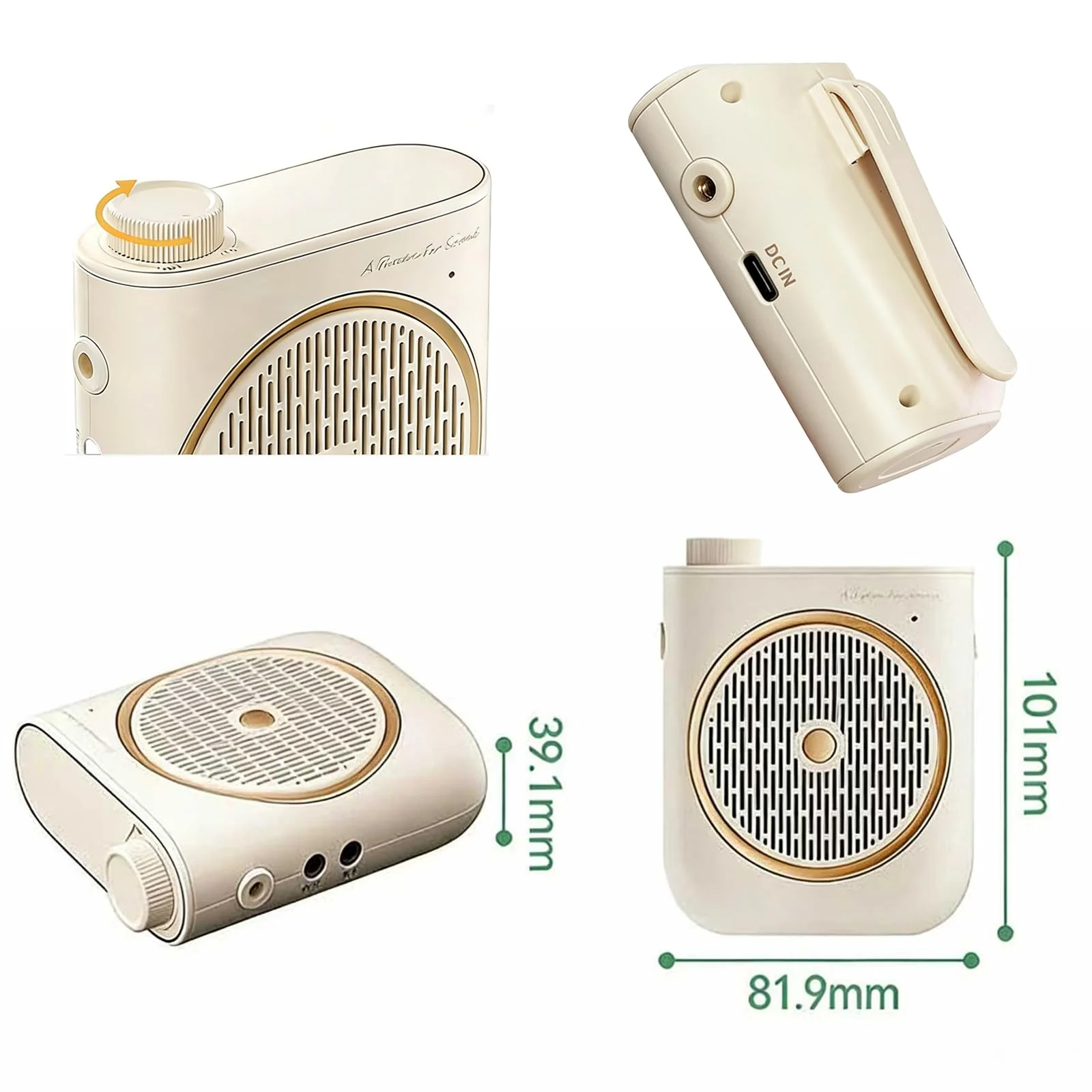 Voice Amplifier with Wireless Microphone Headset, Voice Amplifier Wireless Microphone for Teachers, Mini PA System Speaker, Portable Voice Amplifier for Classroom, Speech,Tour Guide (Cream) - Image 8